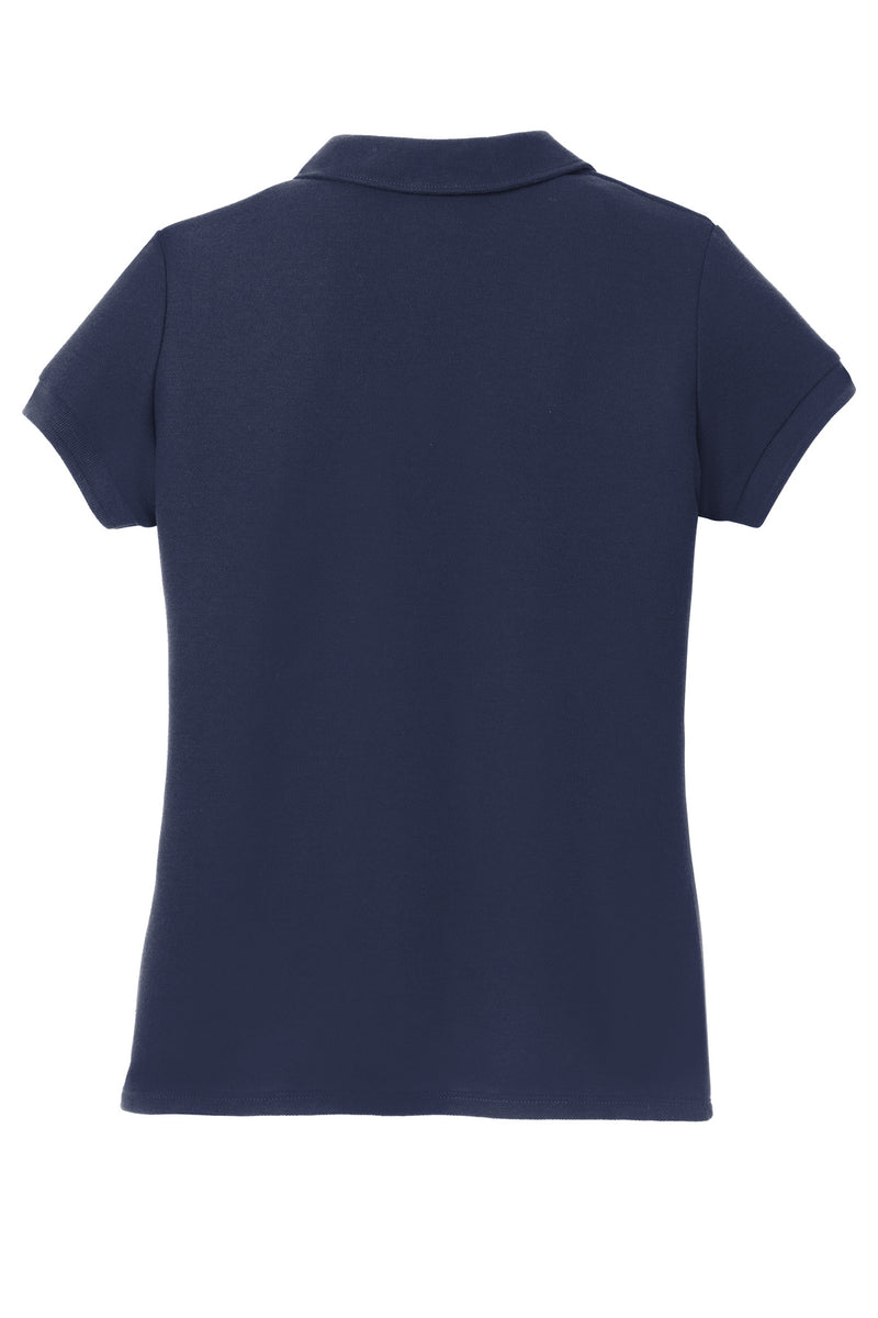 Port Authority Girls Silk Touch Peter Pan Collar Polo - Navy
