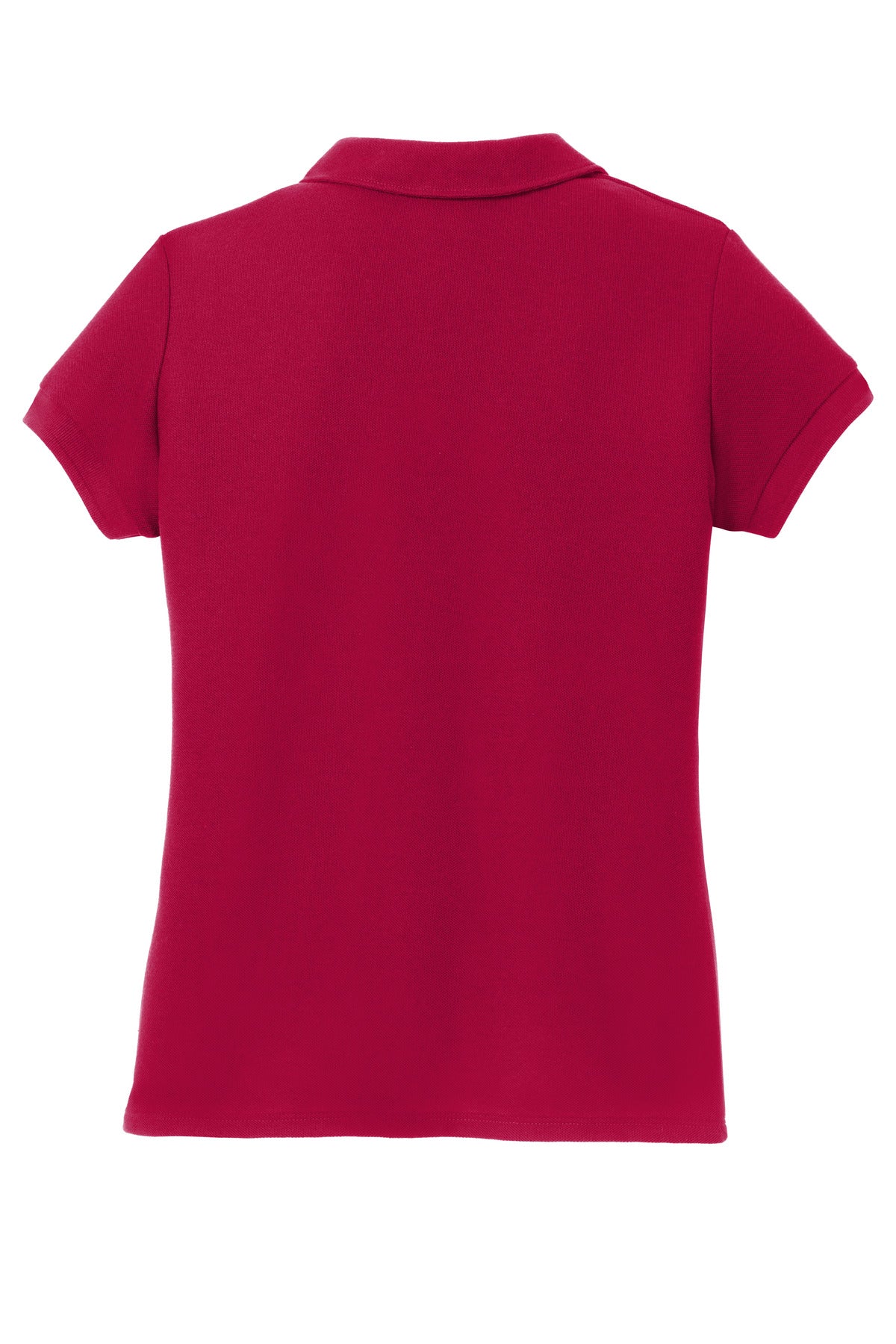 Port Authority Girls Silk Touch Peter Pan Collar Polo - Red
