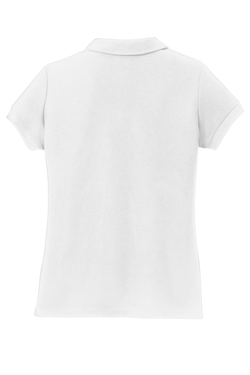 Port Authority Girls Silk Touch Peter Pan Collar Polo - White