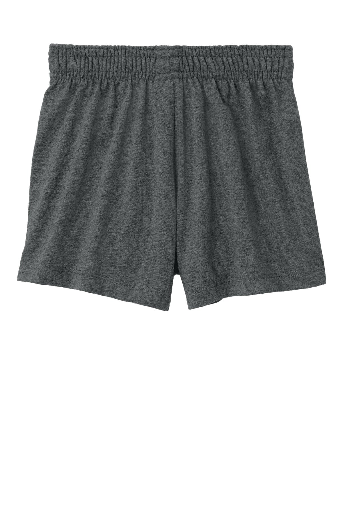Sport-Tek Girls Jersey Knit Squad Short - Dark Grey Heather