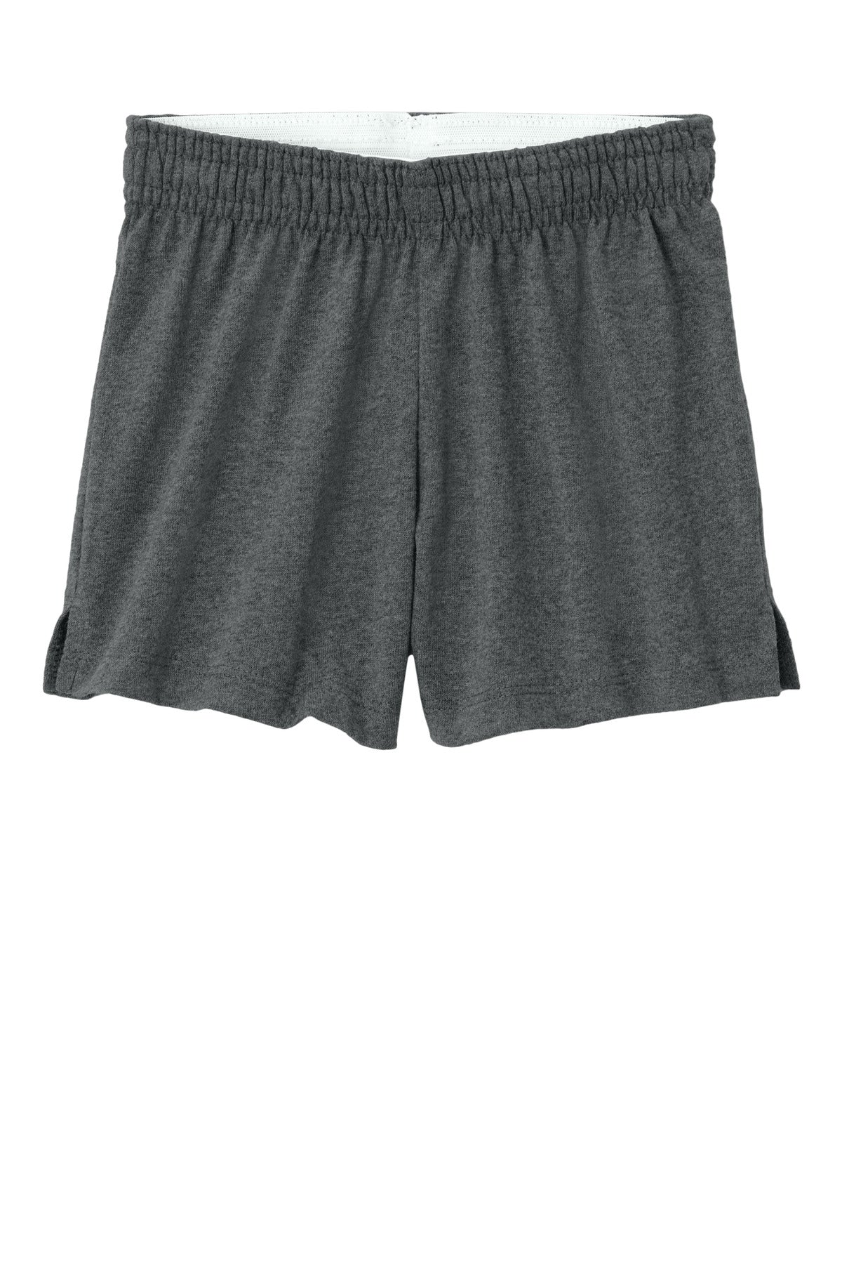 Sport-Tek Girls Jersey Knit Squad Short - Dark Grey Heather