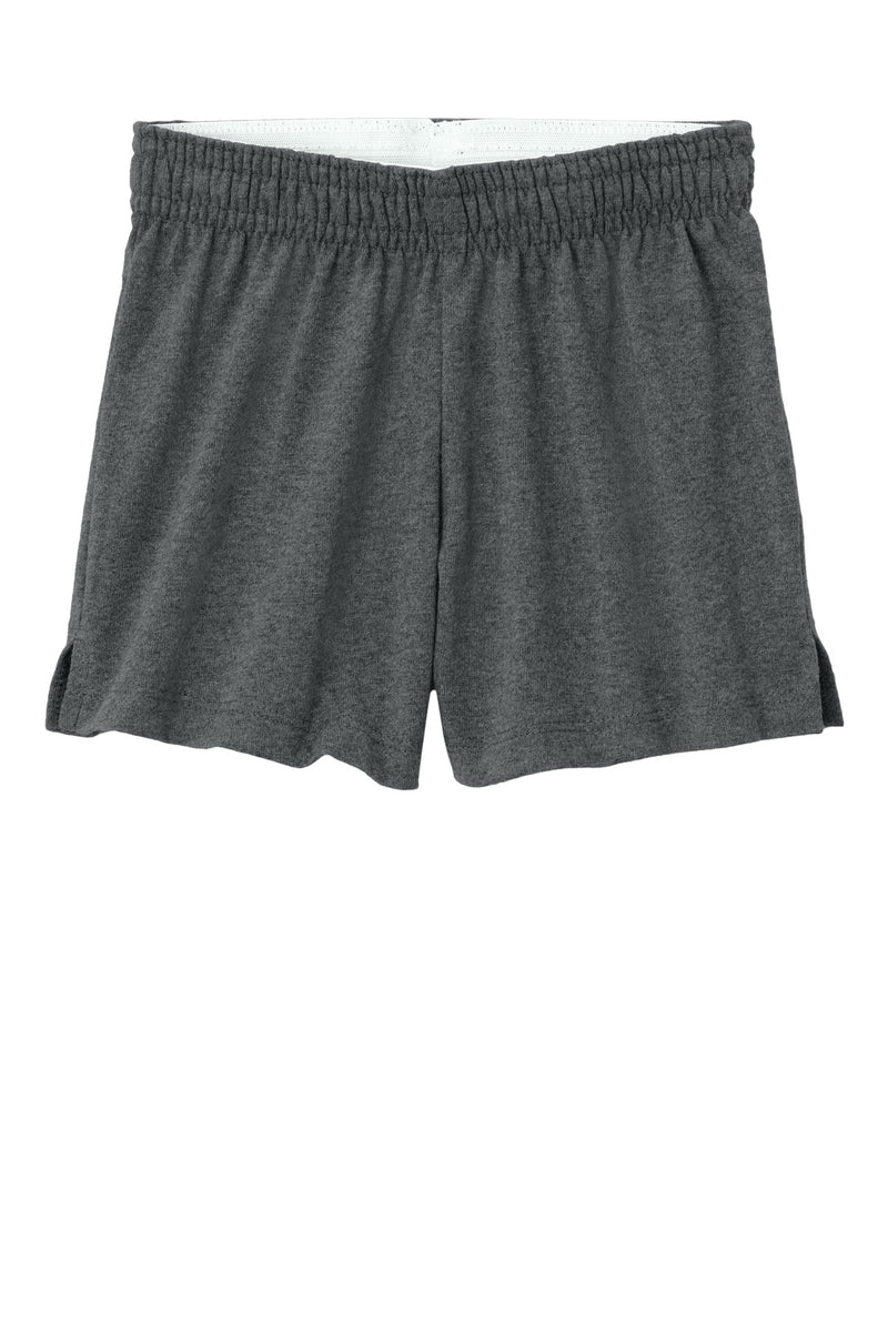 Sport-Tek Girls Jersey Knit Squad Short - Dark Grey Heather