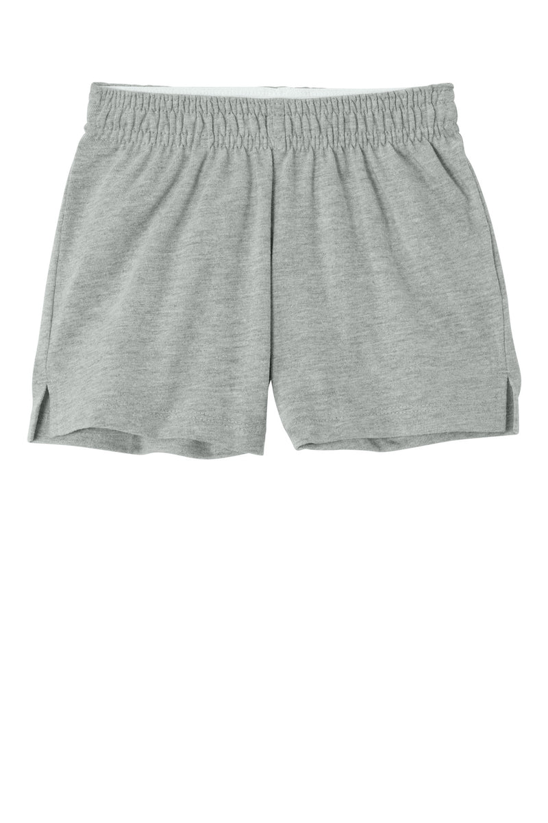 Sport-Tek Girls Jersey Knit Squad Short - Heather Grey