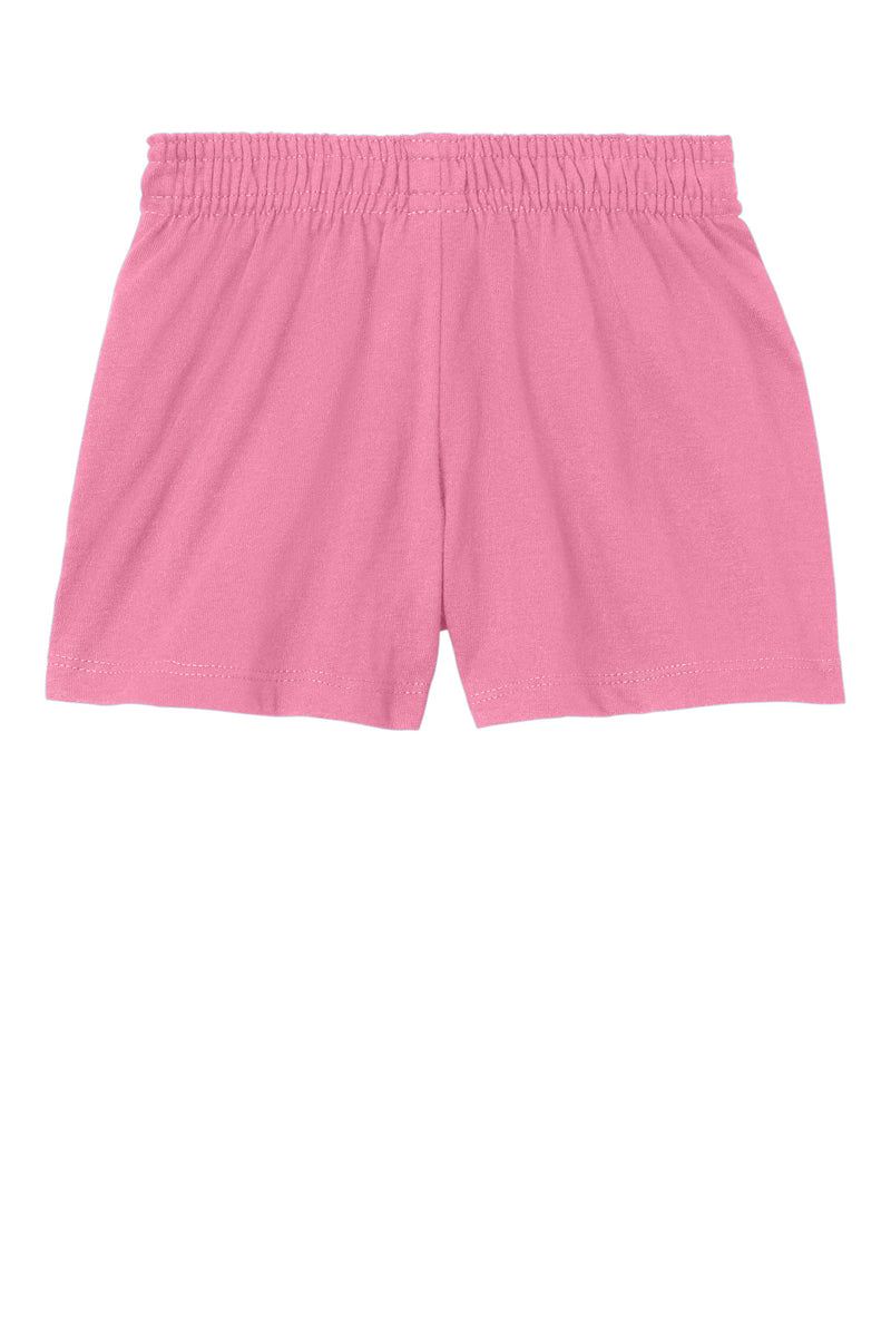 Sport-Tek Girls Jersey Knit Squad Short - True Pink