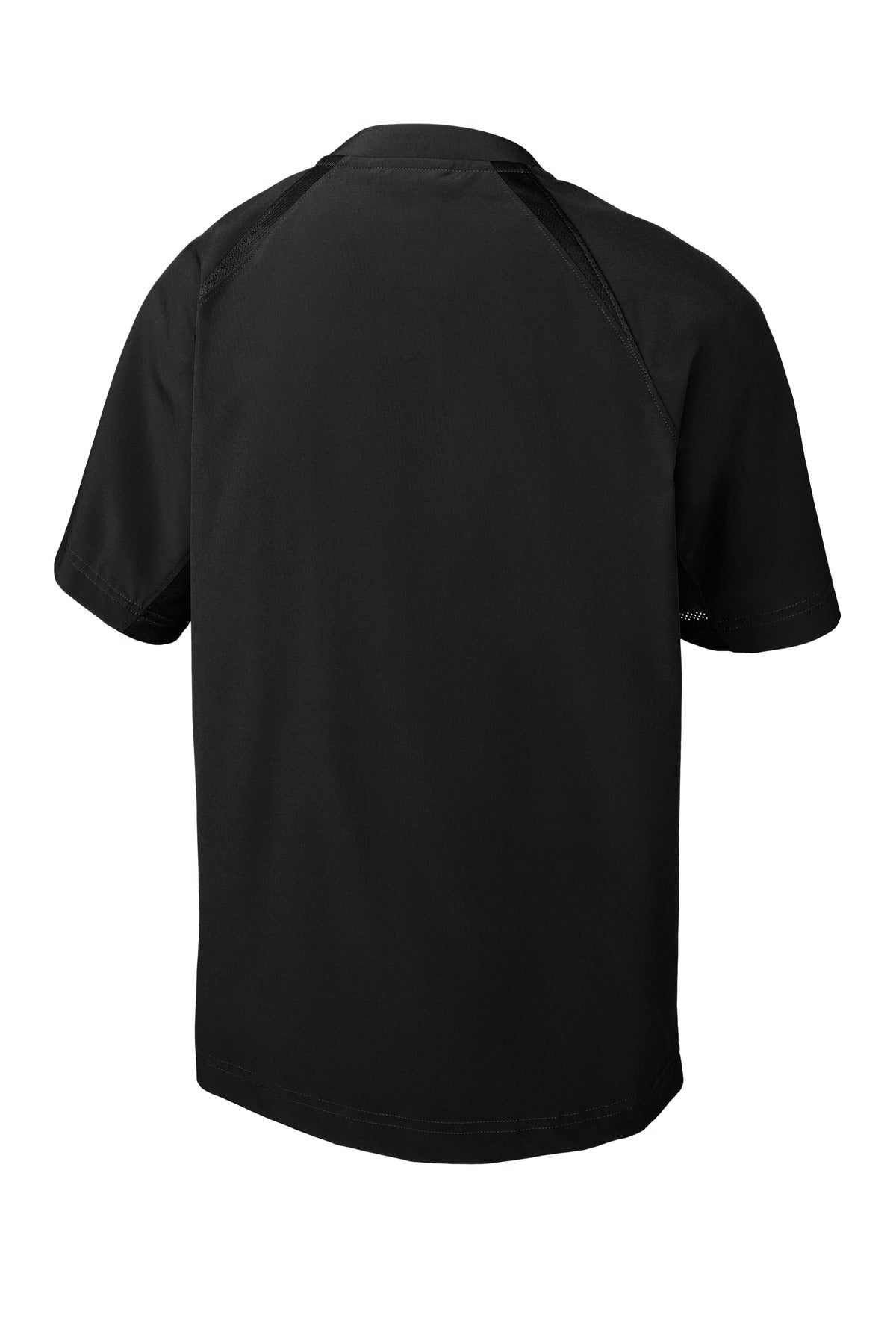 Sport-Tek Youth Repeat 1/2-Zip Short Sleeve Jacket - Black