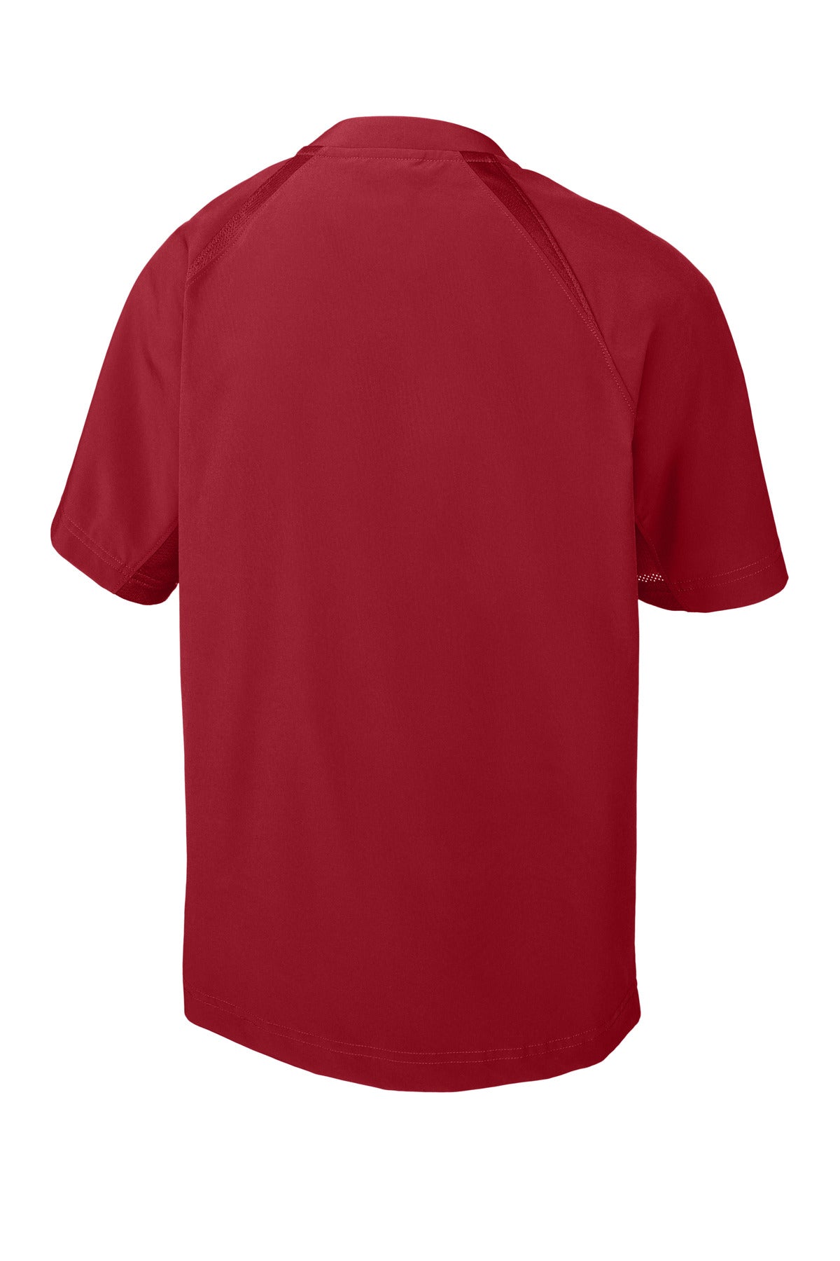 Sport-Tek Youth Repeat 1/2-Zip Short Sleeve Jacket - Deep Red