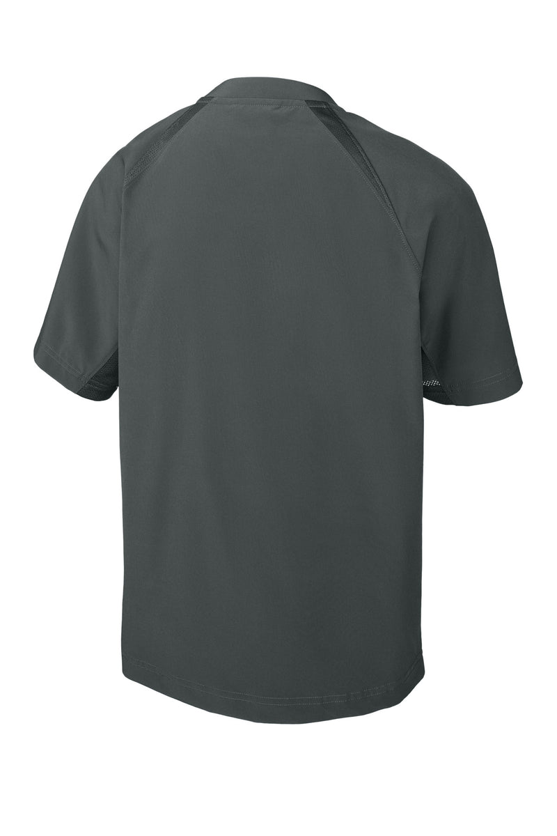 Sport-Tek Youth Repeat 1/2-Zip Short Sleeve Jacket - Iron Grey