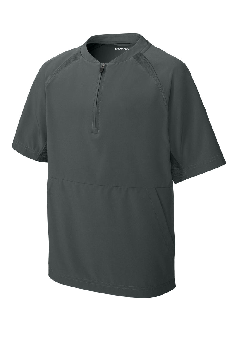 Sport-Tek Youth Repeat 1/2-Zip Short Sleeve Jacket - Iron Grey