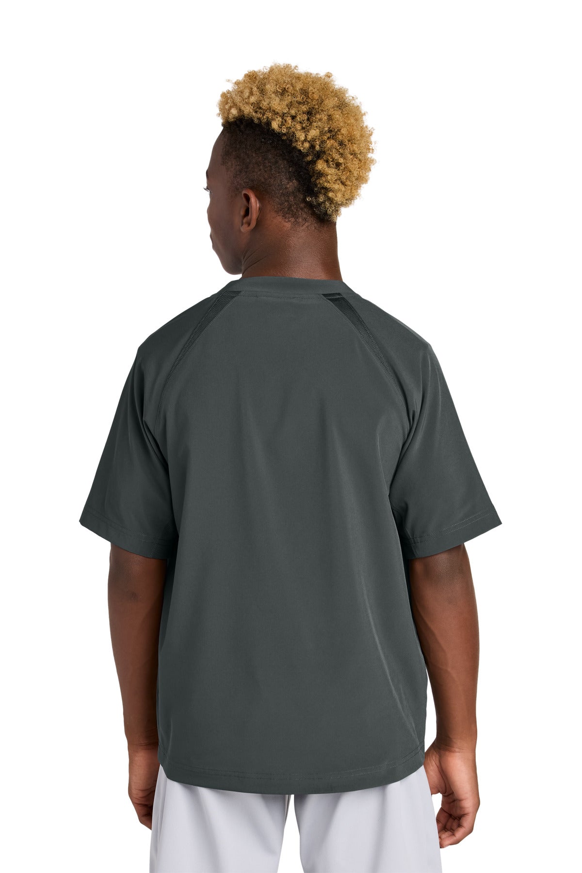 Sport-Tek Youth Repeat 1/2-Zip Short Sleeve Jacket - Iron Grey