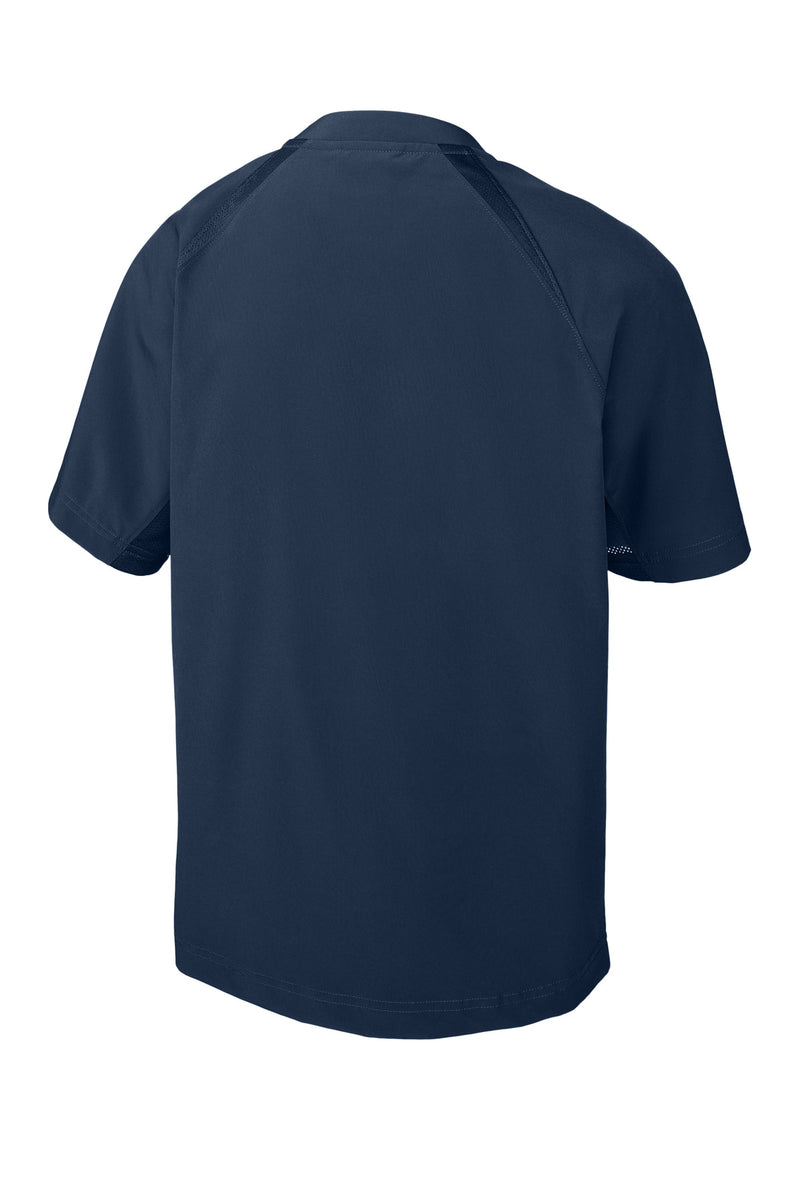 Sport-Tek Youth Repeat 1/2-Zip Short Sleeve Jacket - True Navy