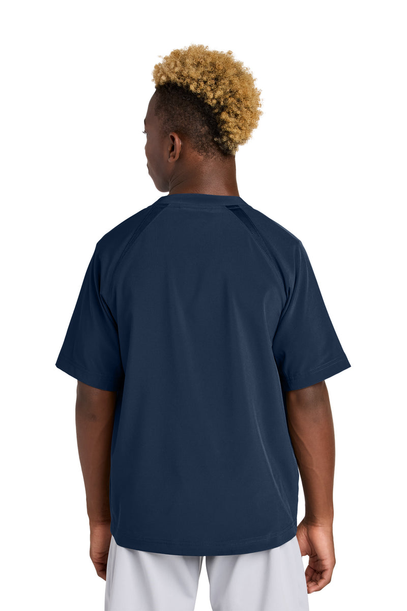 Sport-Tek Youth Repeat 1/2-Zip Short Sleeve Jacket - True Navy