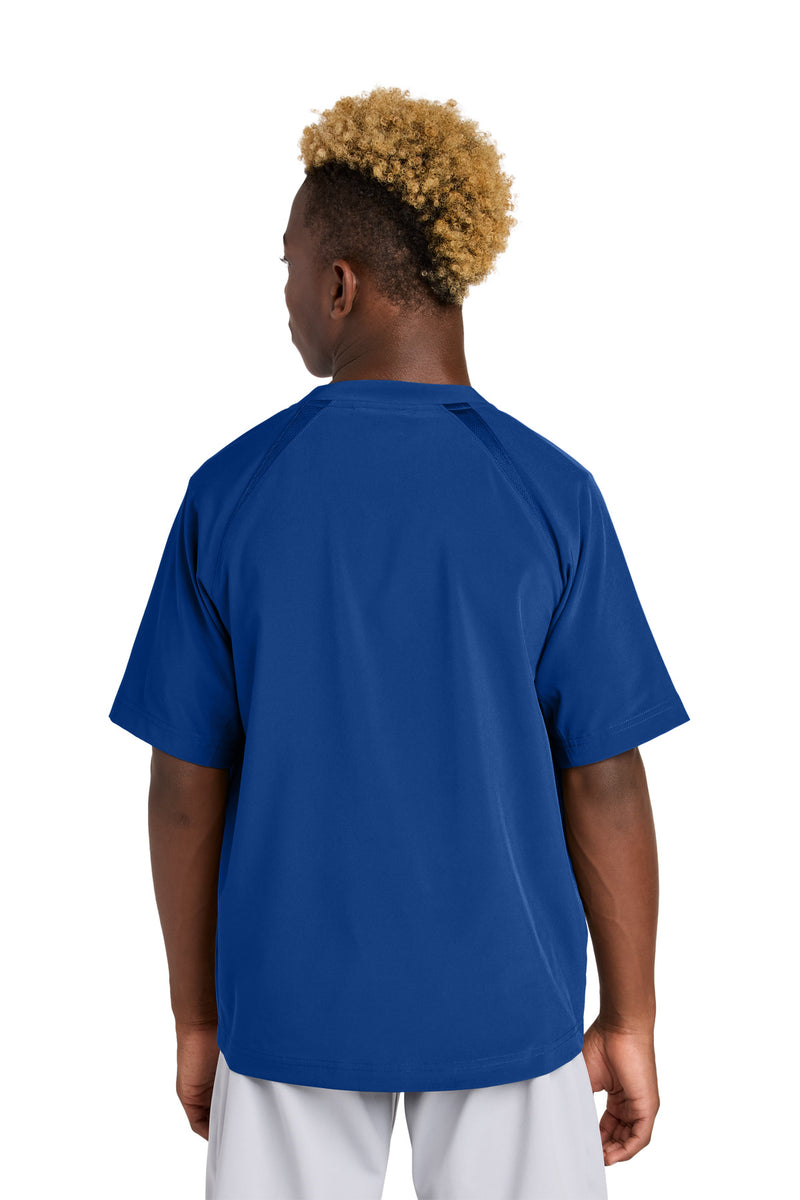 Sport-Tek Youth Repeat 1/2-Zip Short Sleeve Jacket - True Royal