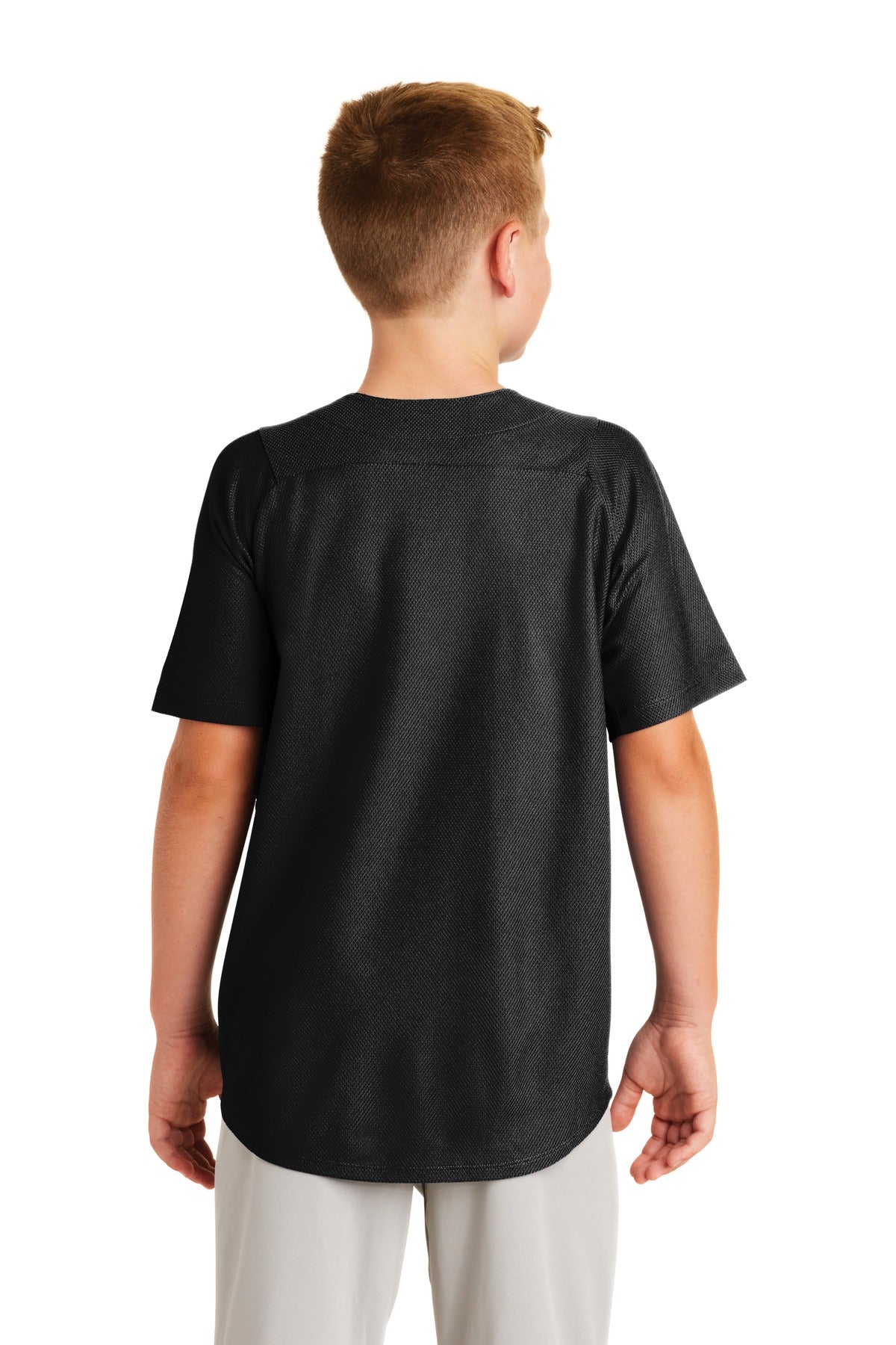 New Era  Youth Diamond Era Full-Button Jersey - Black