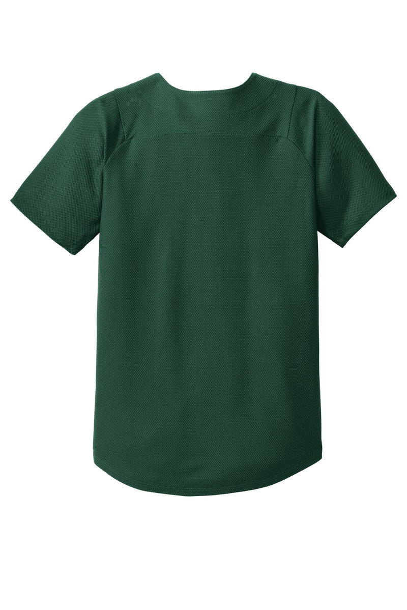 New Era  Youth Diamond Era Full-Button Jersey - Dark Green