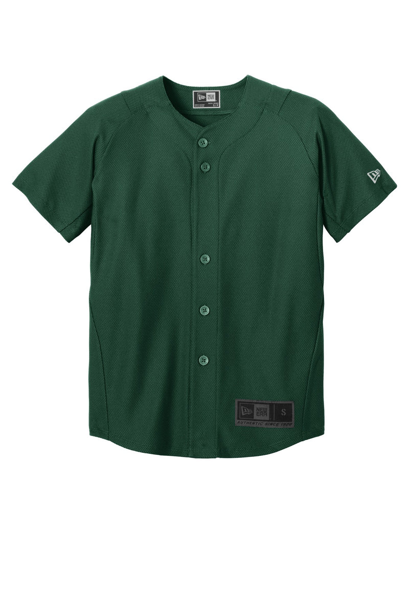 New Era  Youth Diamond Era Full-Button Jersey - Dark Green