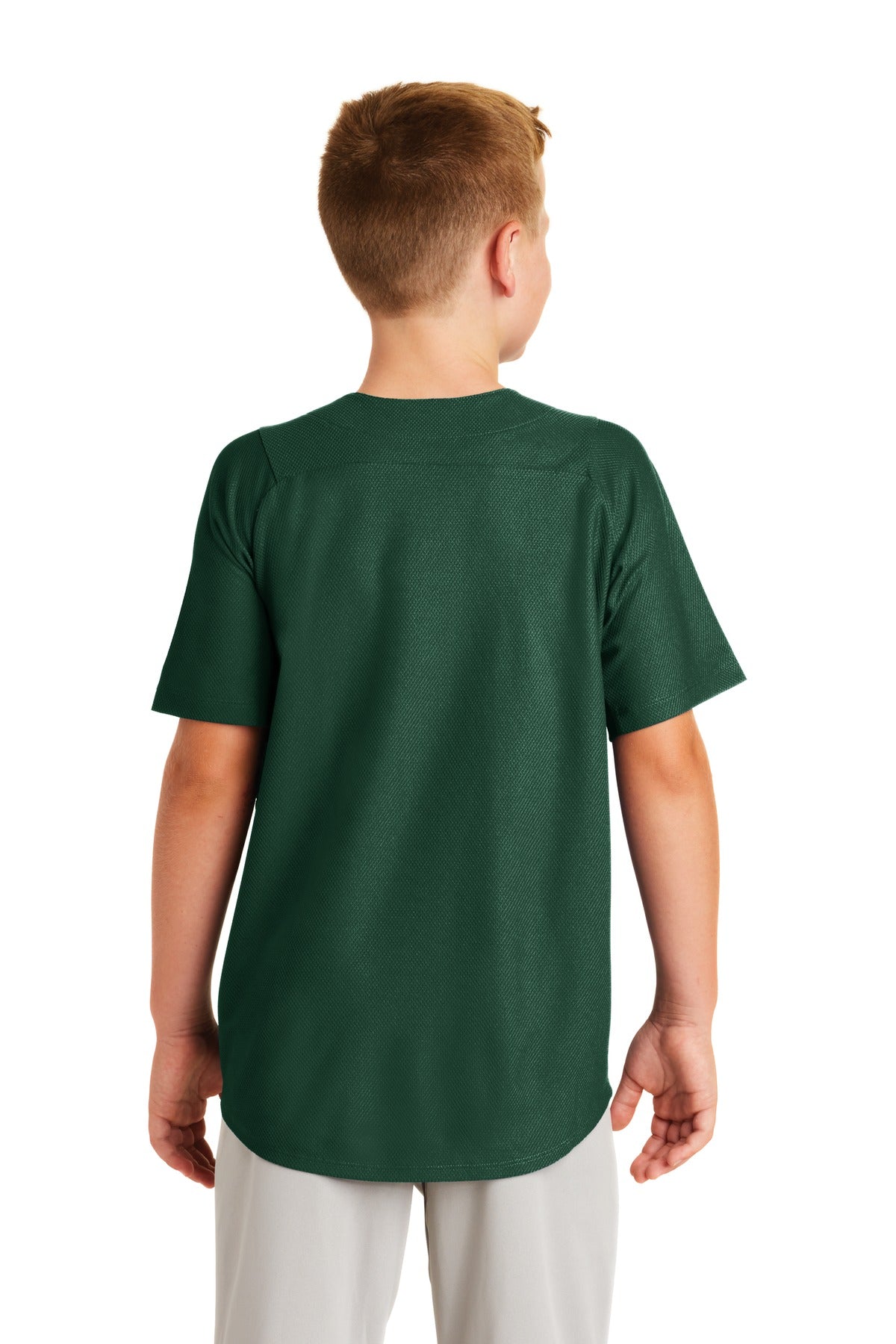 New Era  Youth Diamond Era Full-Button Jersey - Dark Green