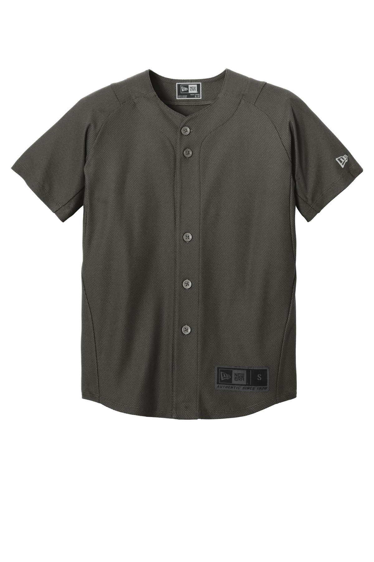 New Era  Youth Diamond Era Full-Button Jersey - Graphite