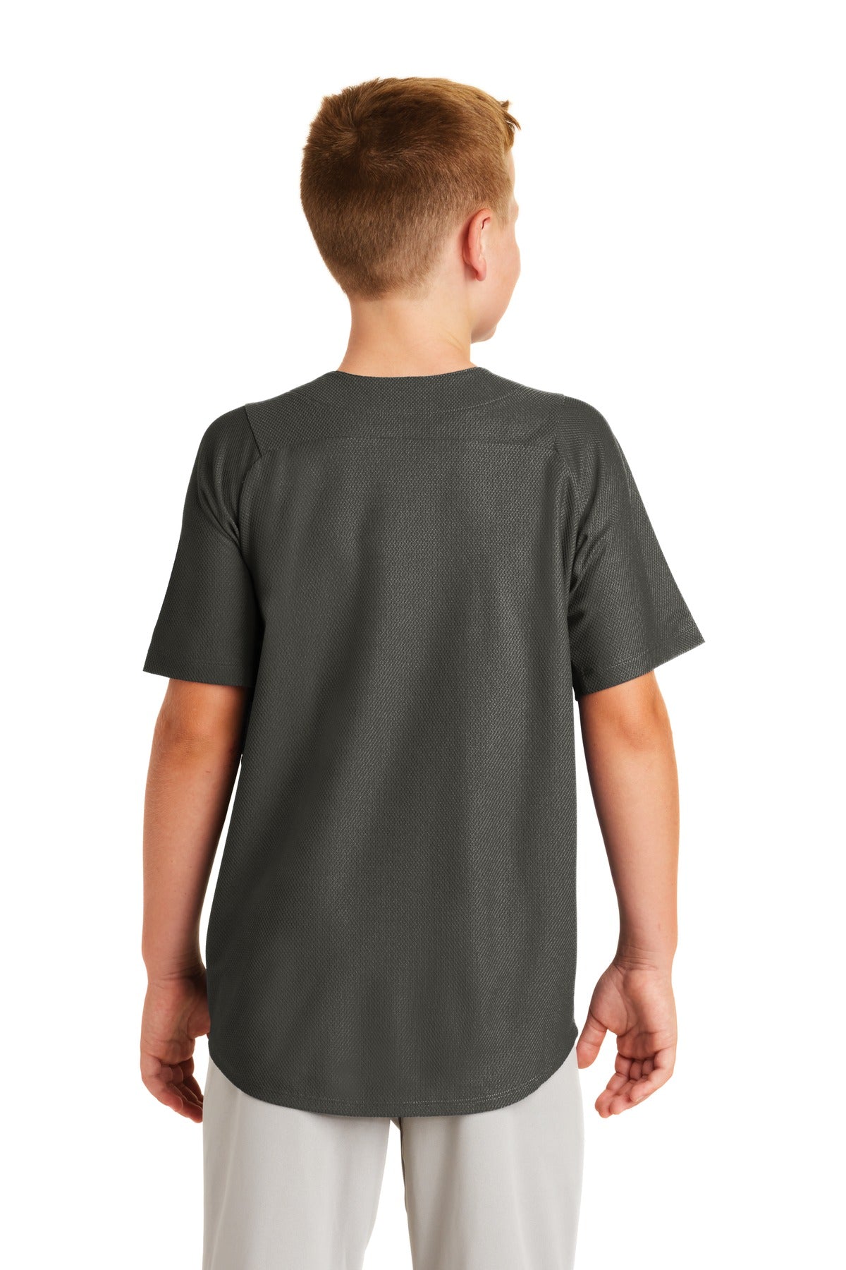 New Era  Youth Diamond Era Full-Button Jersey - Graphite
