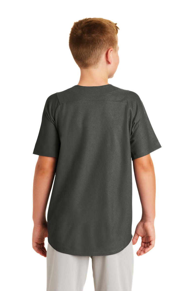 New Era  Youth Diamond Era Full-Button Jersey - Graphite