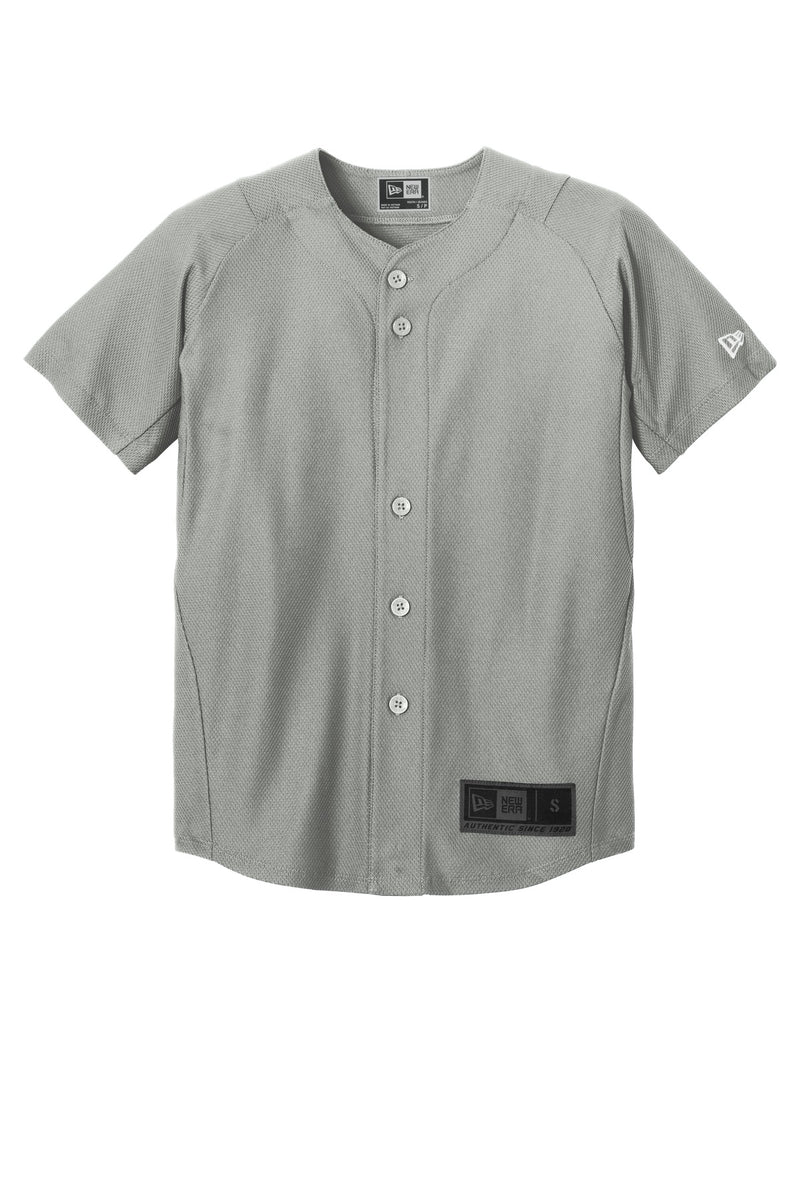 New Era  Youth Diamond Era Full-Button Jersey - Grey