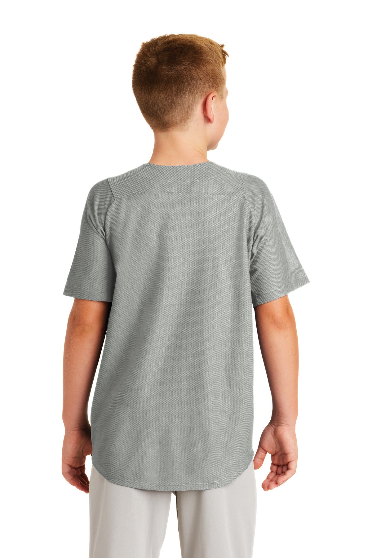 New Era  Youth Diamond Era Full-Button Jersey - Grey
