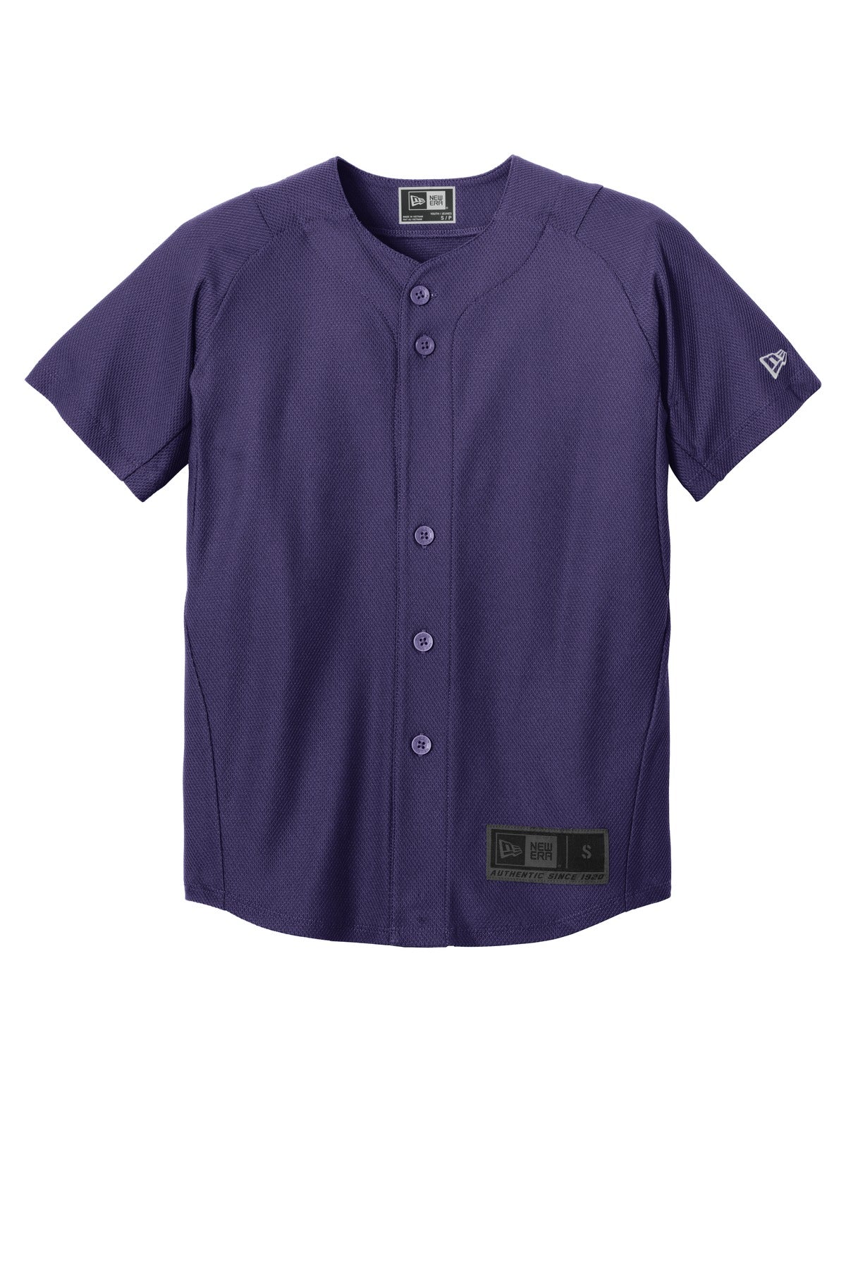 New Era  Youth Diamond Era Full-Button Jersey - Purple