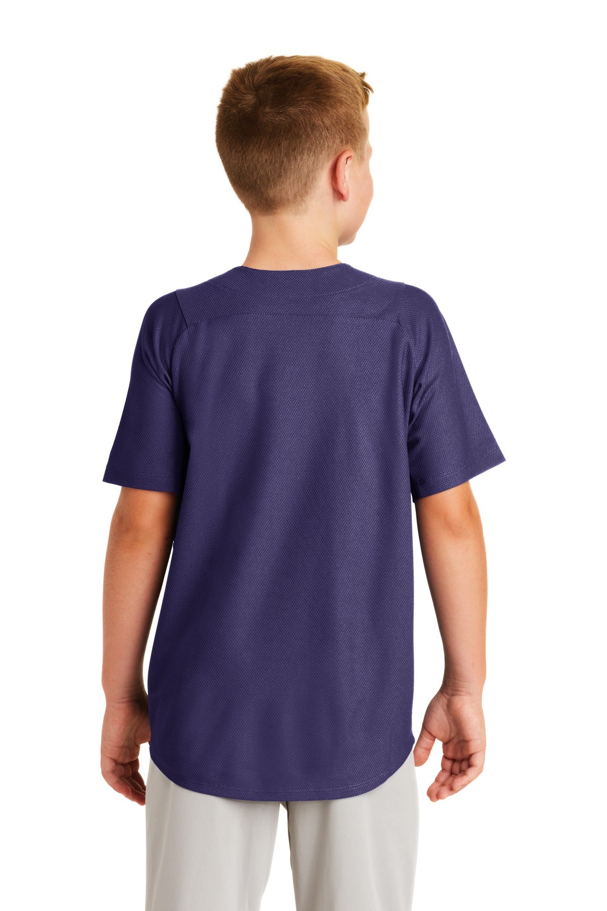 New Era  Youth Diamond Era Full-Button Jersey - Purple