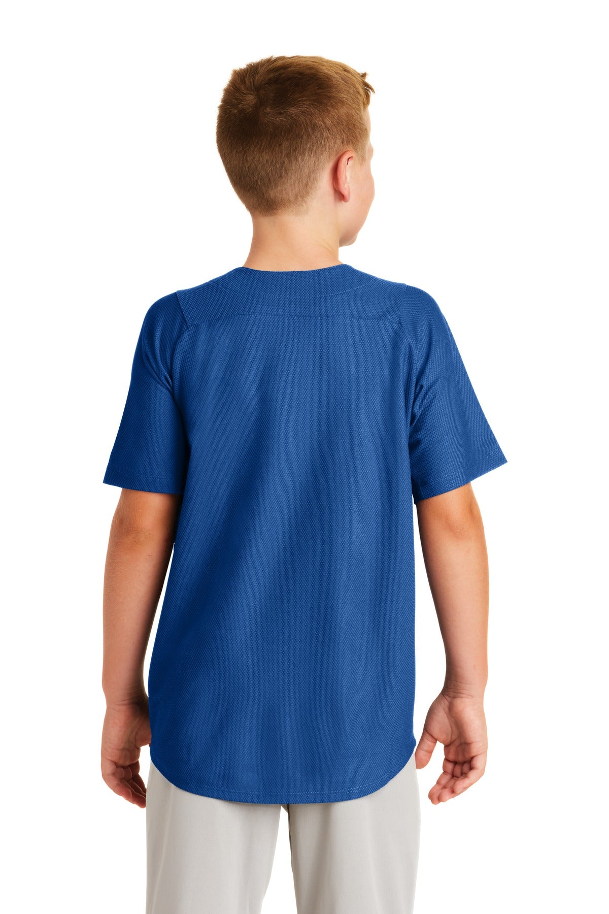 New Era  Youth Diamond Era Full-Button Jersey - Royal