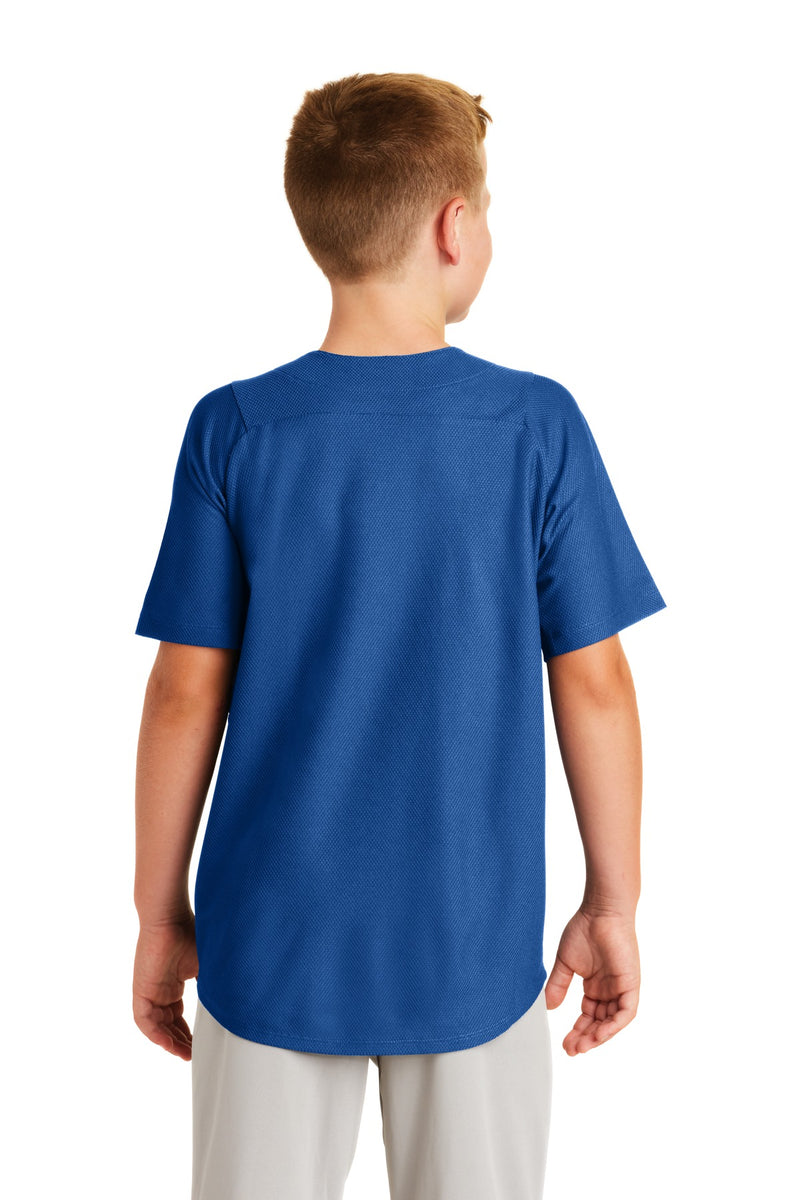 New Era  Youth Diamond Era Full-Button Jersey - Royal