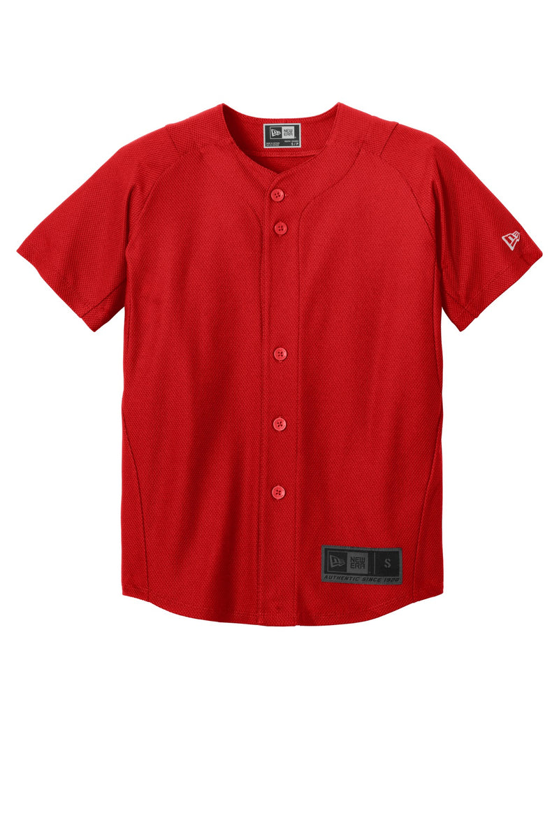 New Era  Youth Diamond Era Full-Button Jersey - Scarlet