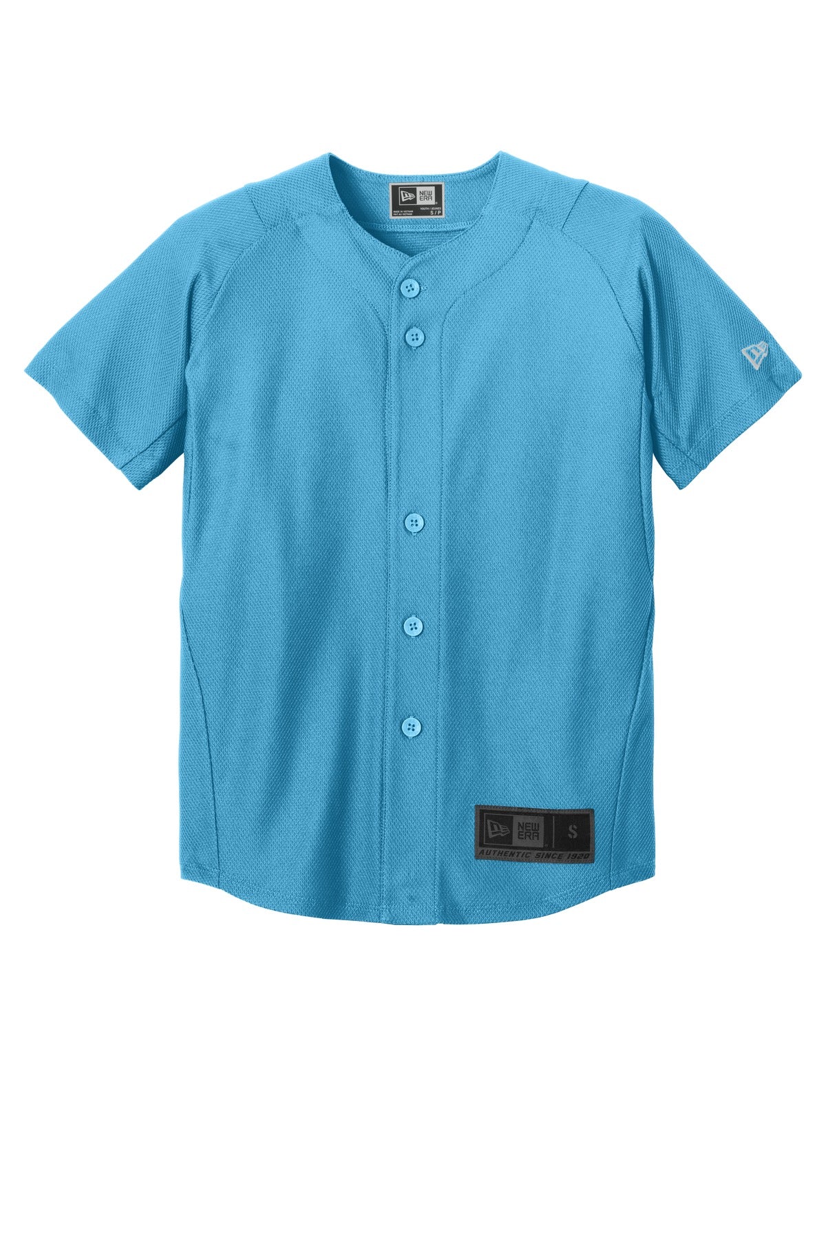 New Era  Youth Diamond Era Full-Button Jersey - Sky Blue