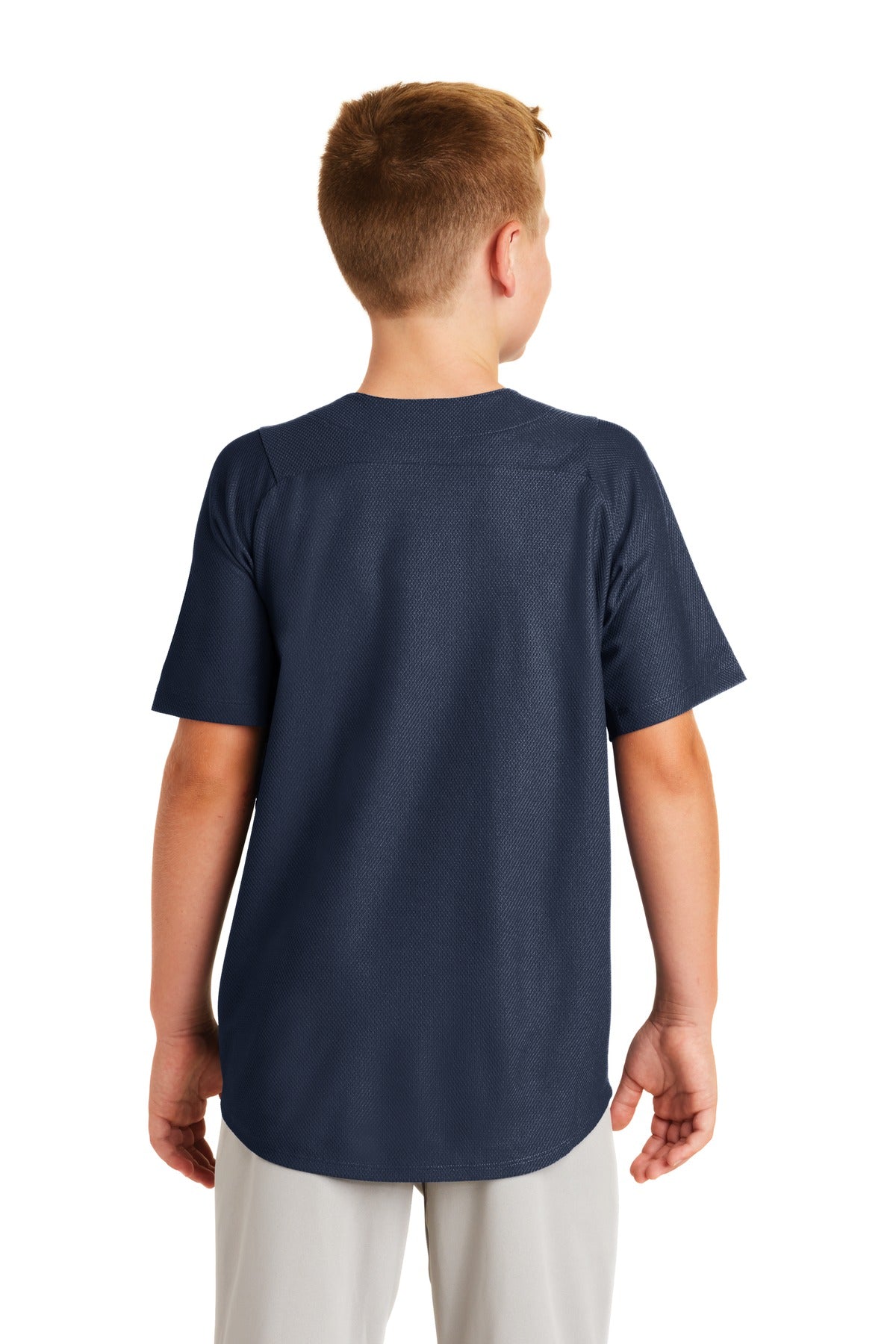 New Era  Youth Diamond Era Full-Button Jersey - True Navy