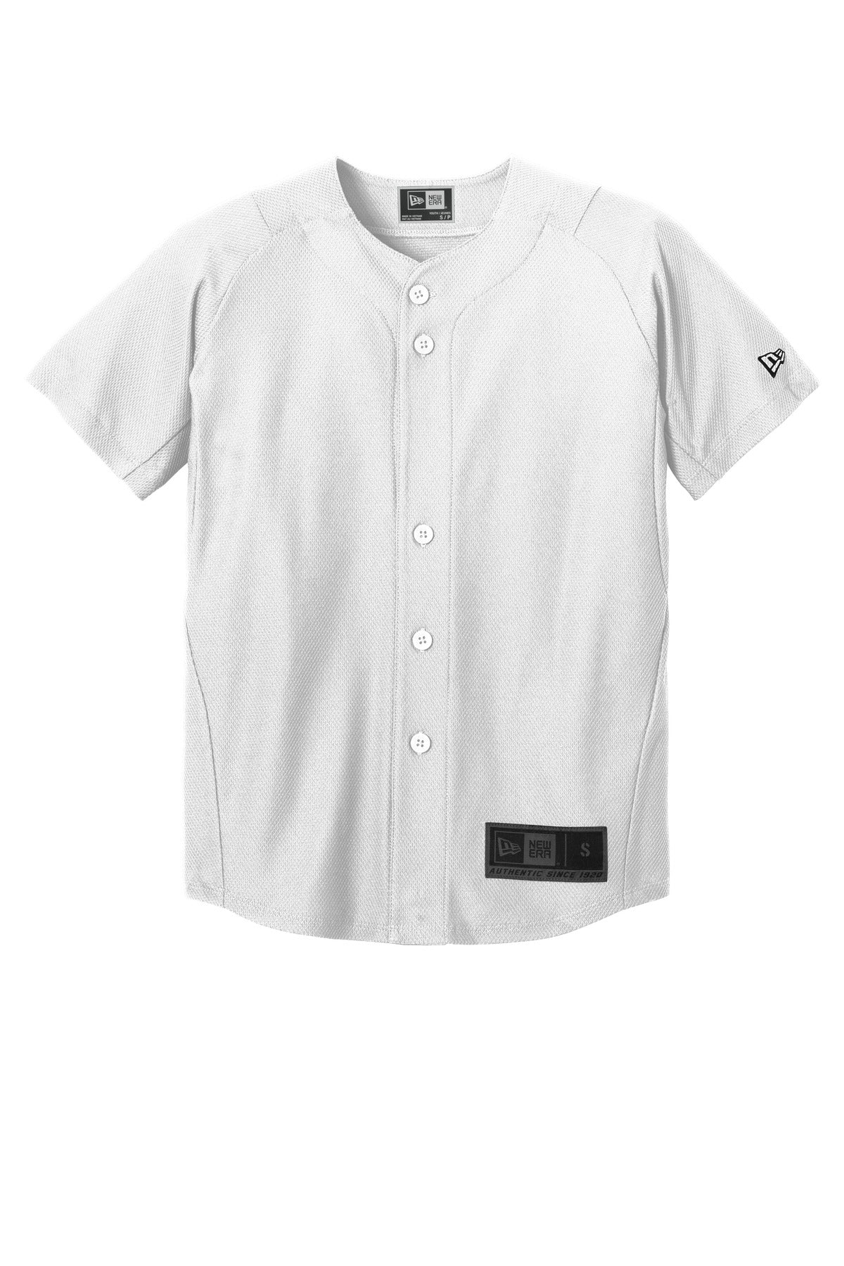 New Era  Youth Diamond Era Full-Button Jersey - White