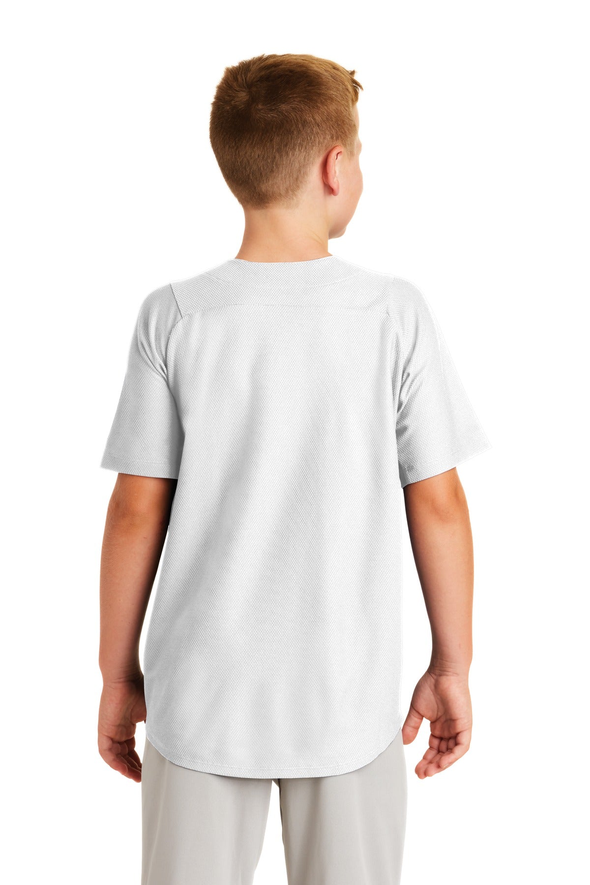 New Era  Youth Diamond Era Full-Button Jersey - White