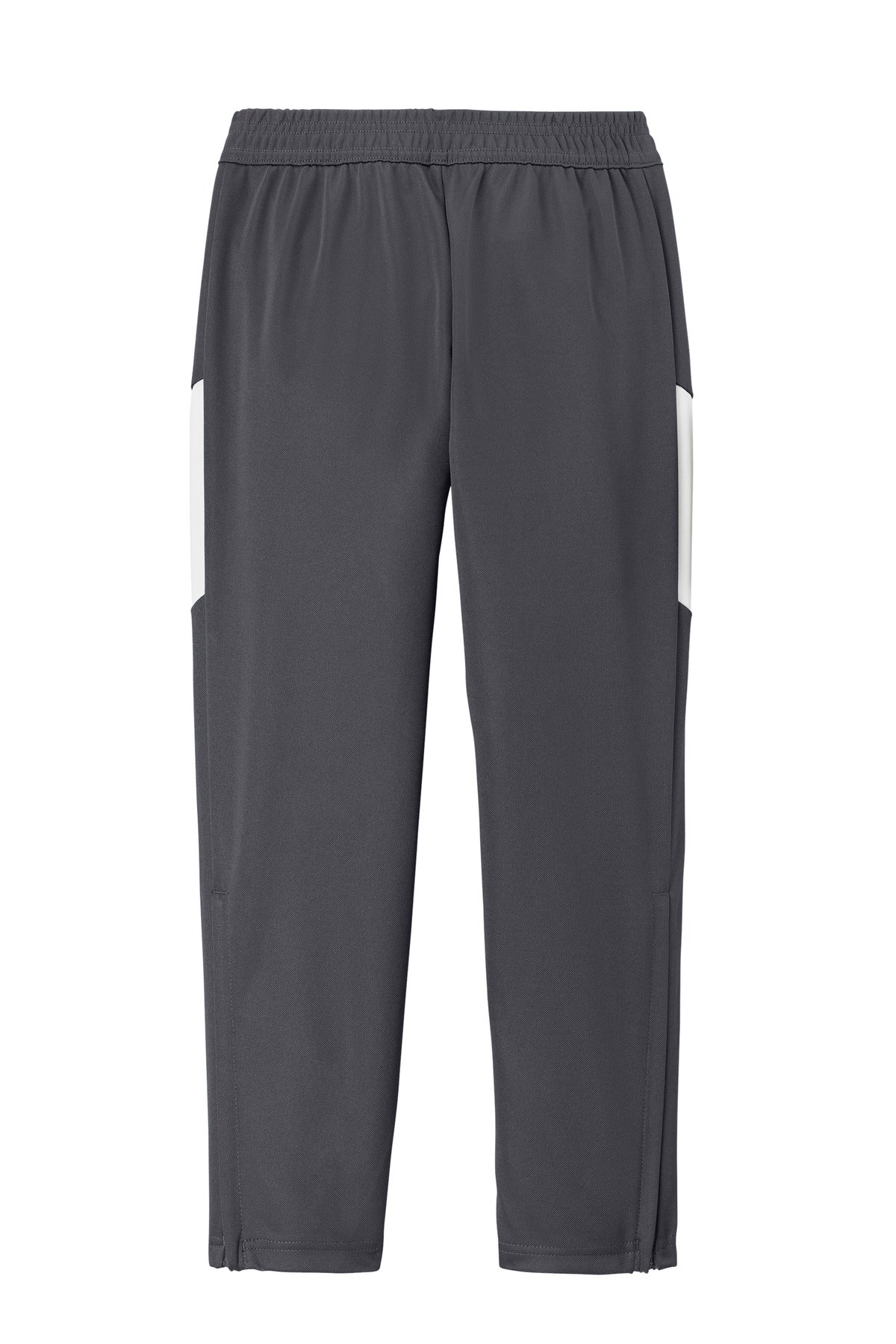 Sport-Tek Youth Travel Pant - Iron Grey/ White