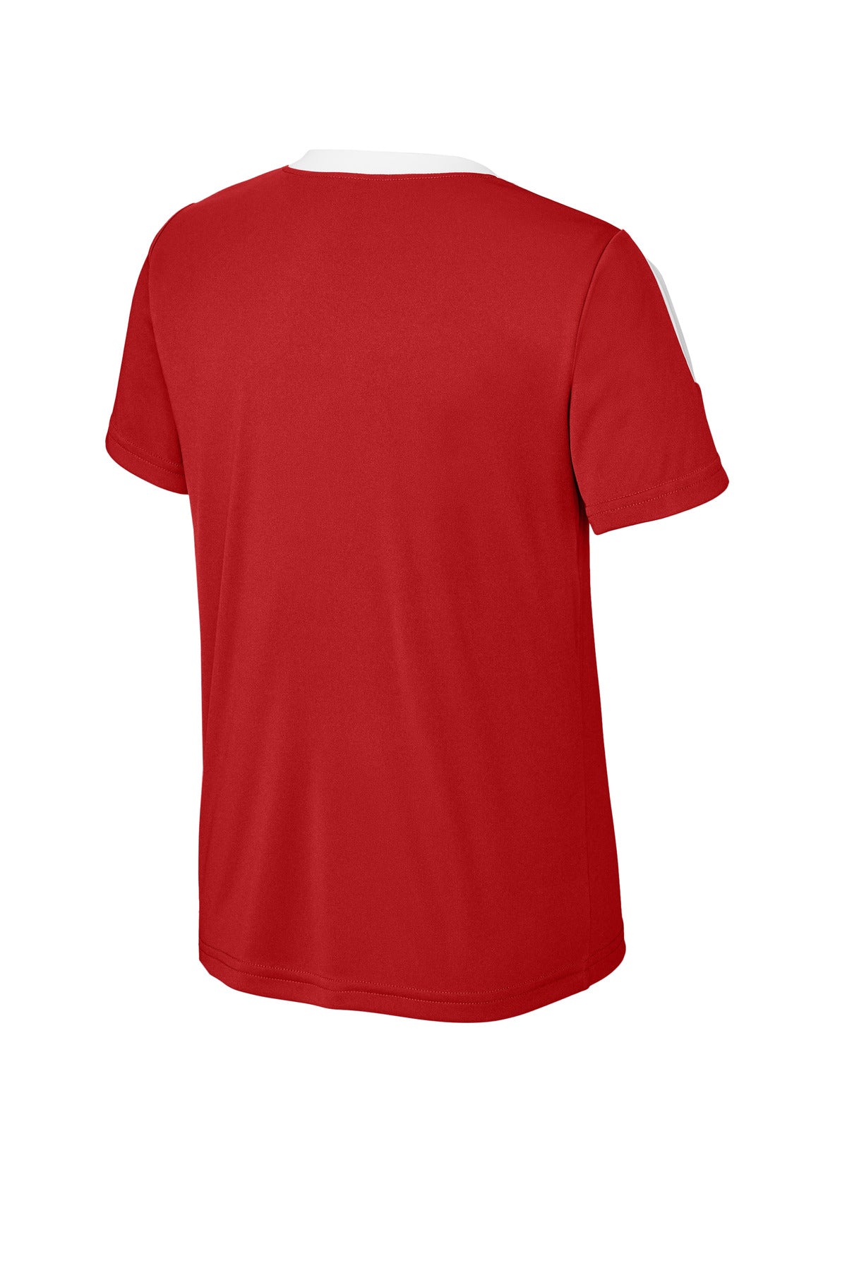 Sport-Tek Youth Competitor United Crew - Deep Red/ White