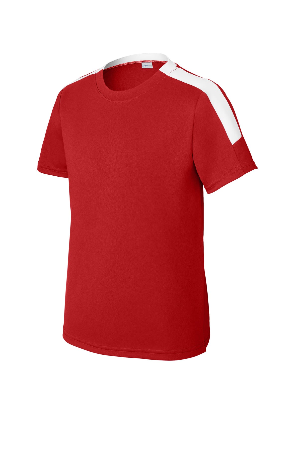 Sport-Tek Youth Competitor United Crew - Deep Red/ White