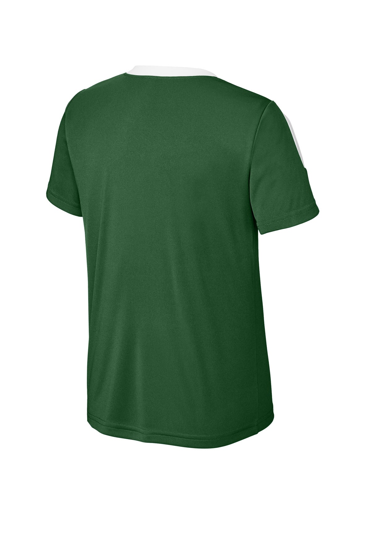 Sport-Tek Youth Competitor United Crew - Forest Green/ White