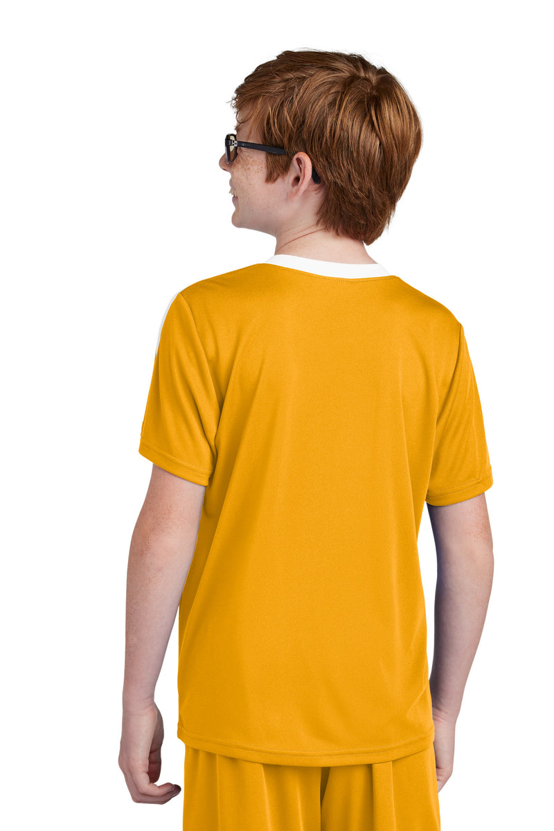 Sport-Tek Youth Competitor United Crew - Gold/ White