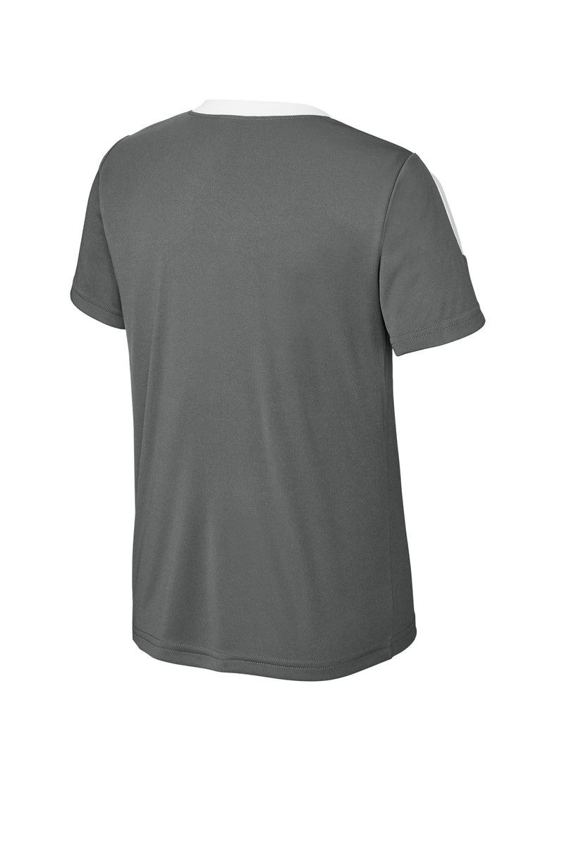 Sport-Tek Youth Competitor United Crew - Iron Grey/ White
