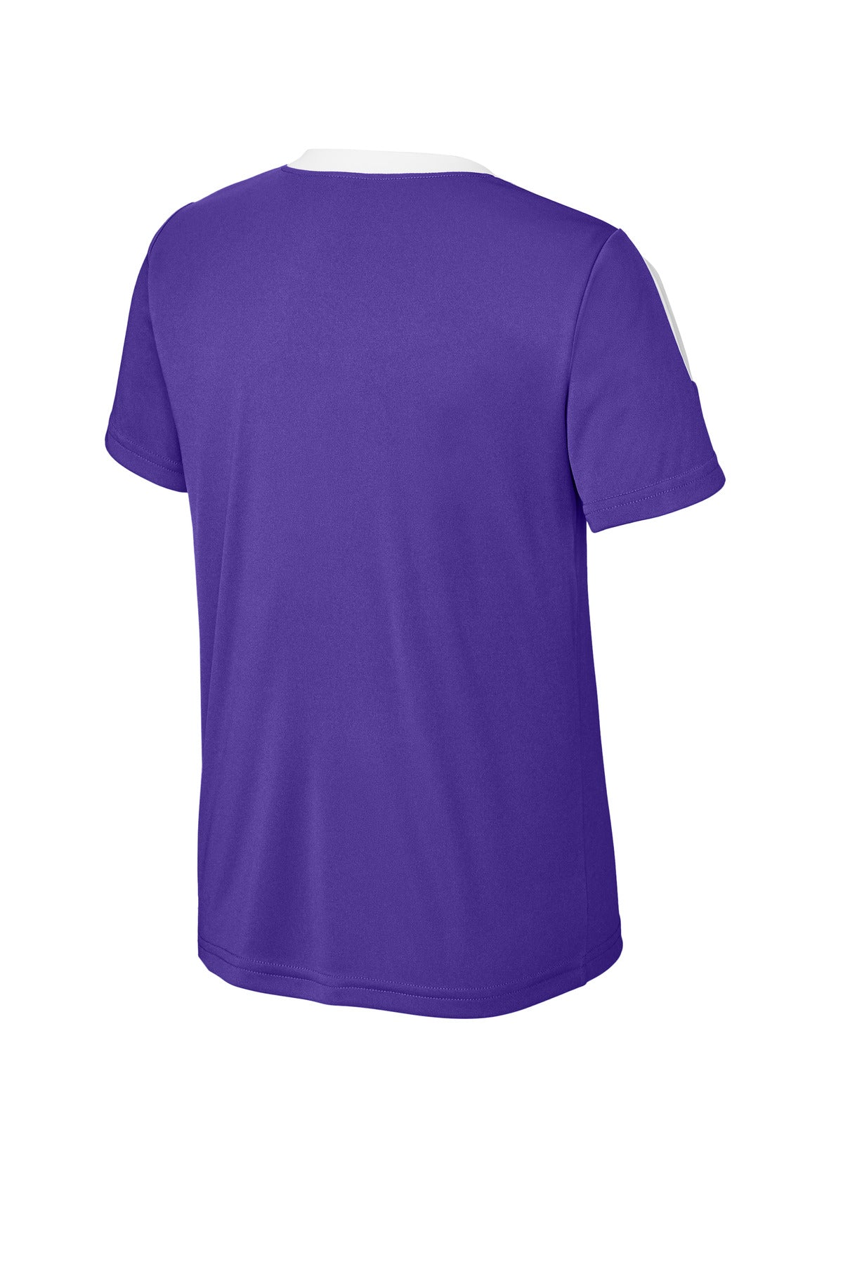 Sport-Tek Youth Competitor United Crew - Purple/ White
