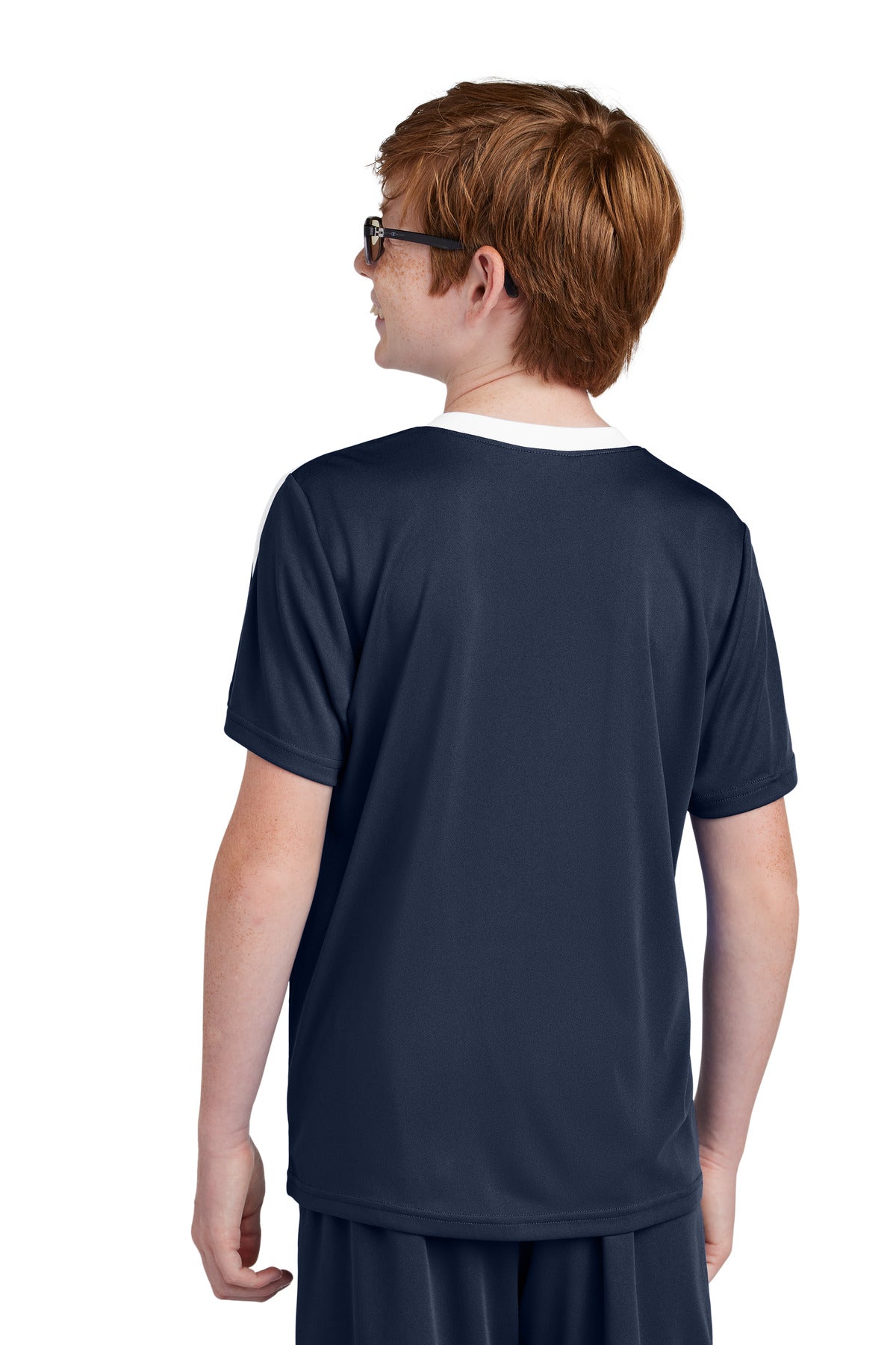 Sport-Tek Youth Competitor United Crew - True Navy/ White