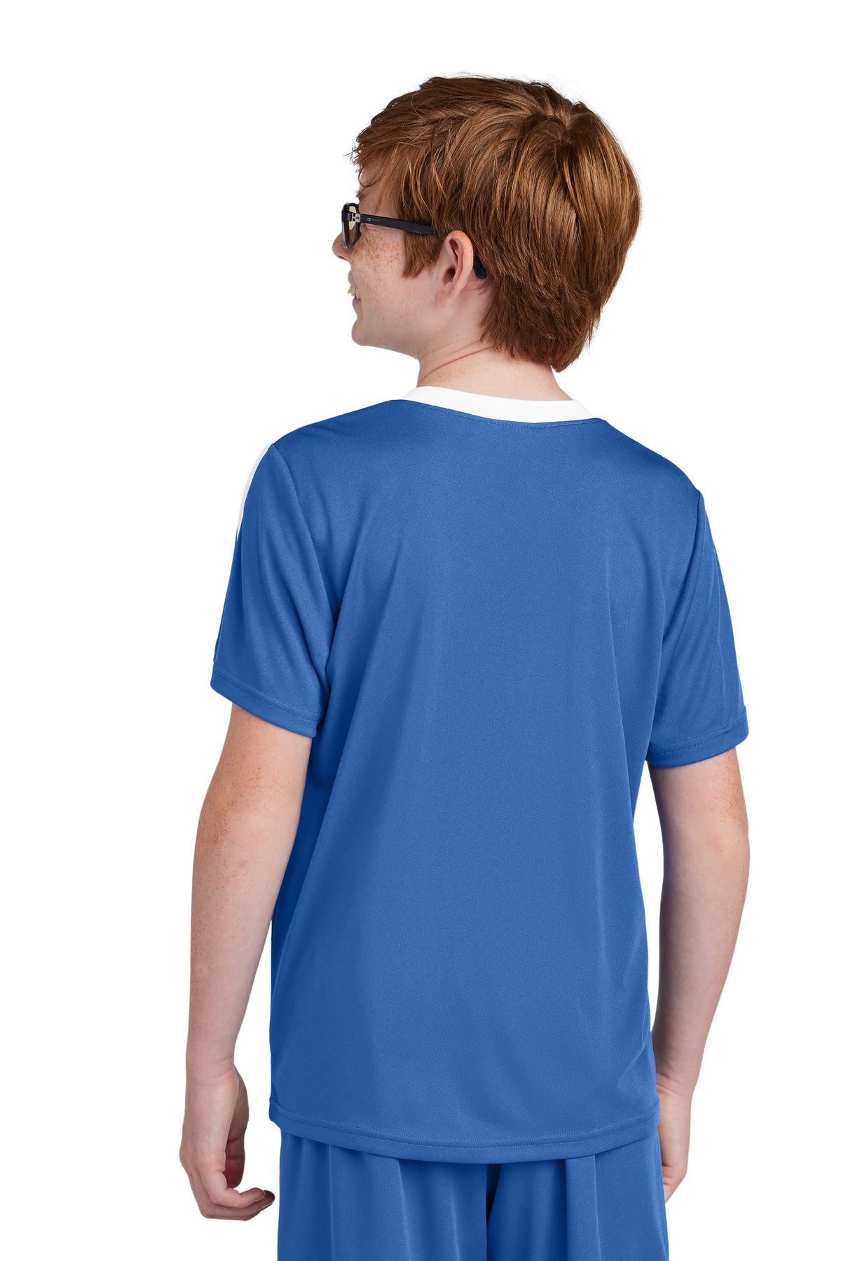 Sport-Tek Youth Competitor United Crew - True Royal/ White