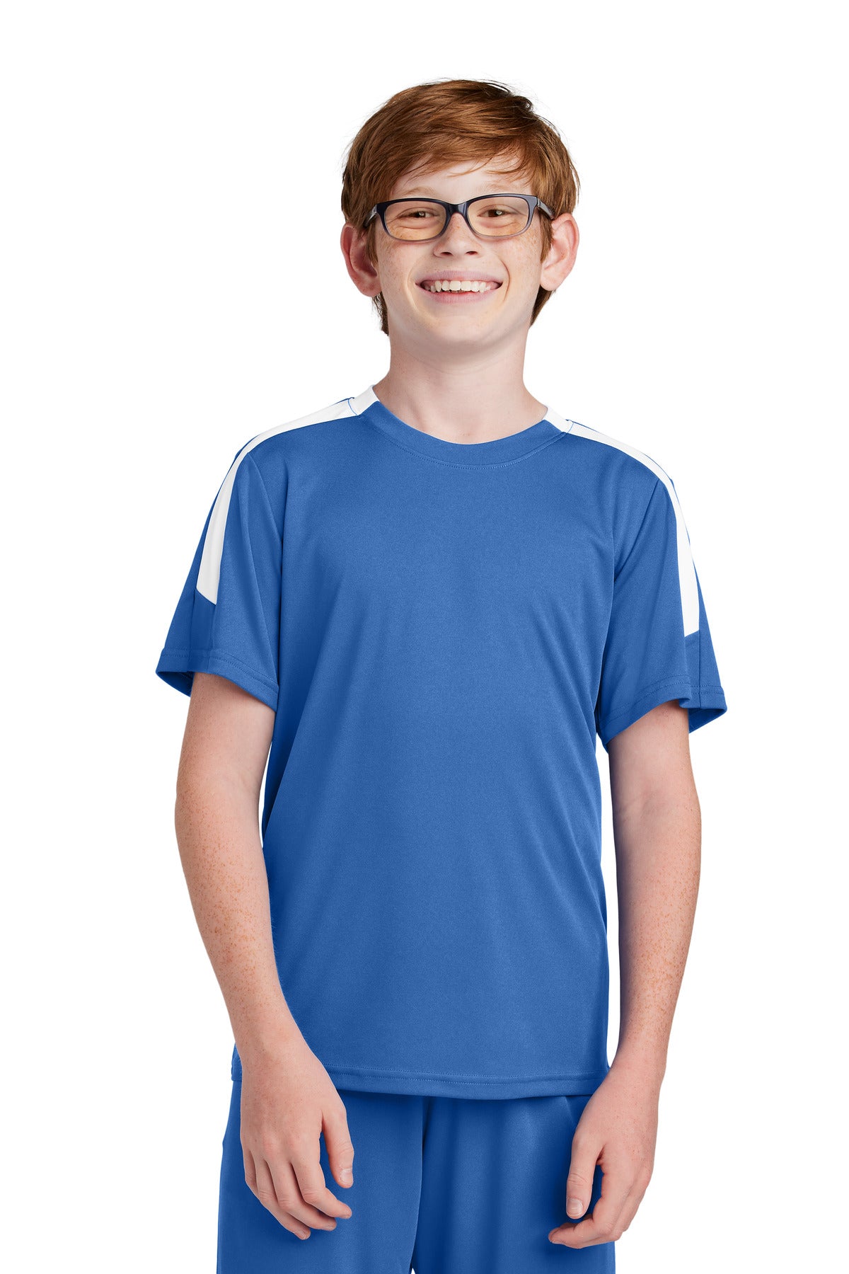Sport-Tek Youth Competitor United Crew - True Royal/ White