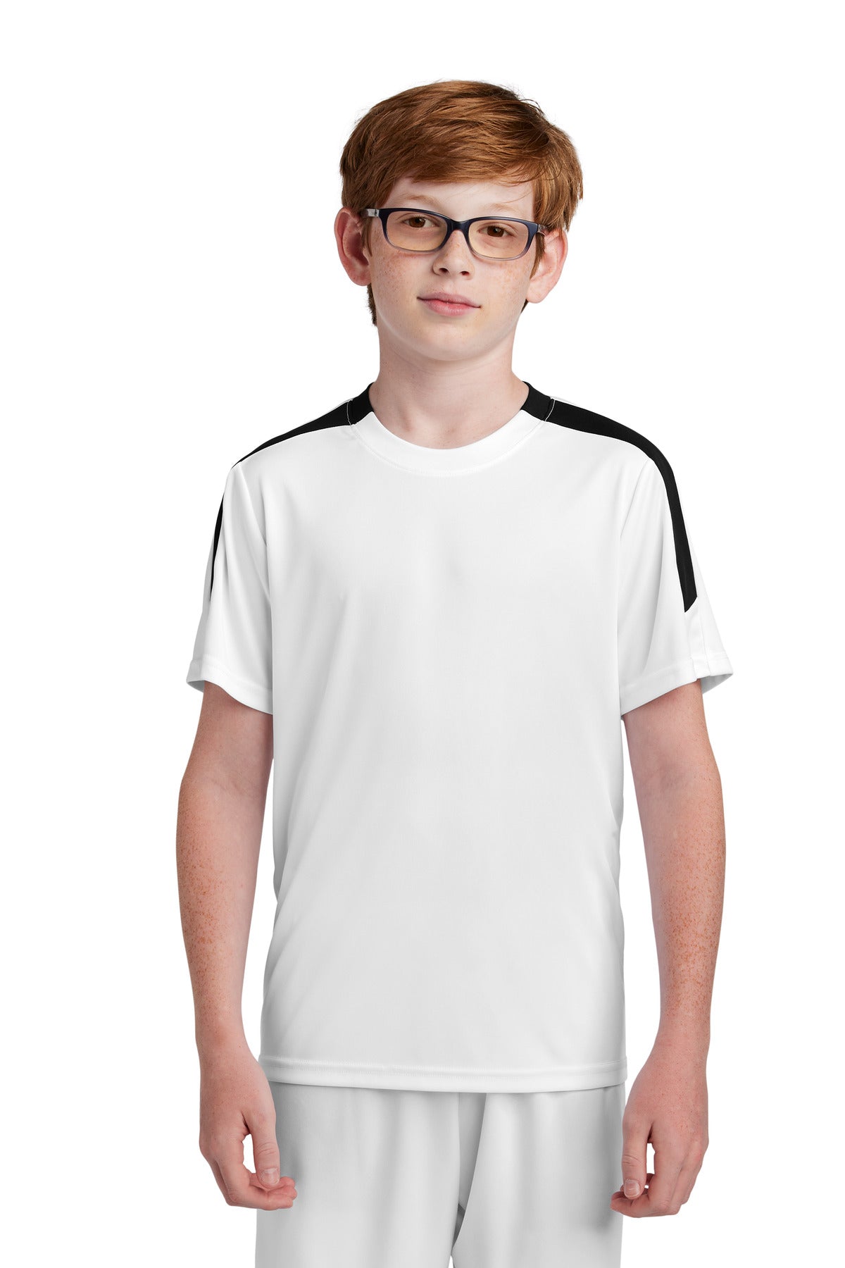 Sport-Tek Youth Competitor United Crew - White/ Black