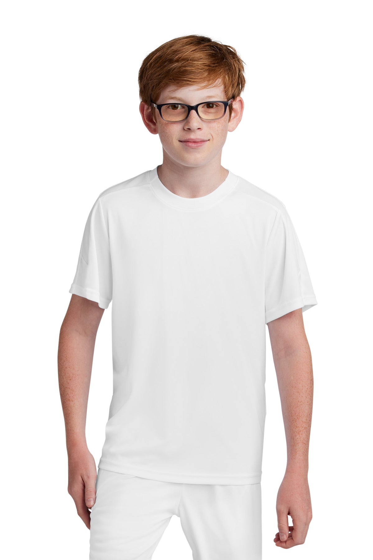 Sport-Tek Youth Competitor United Crew - White/ White