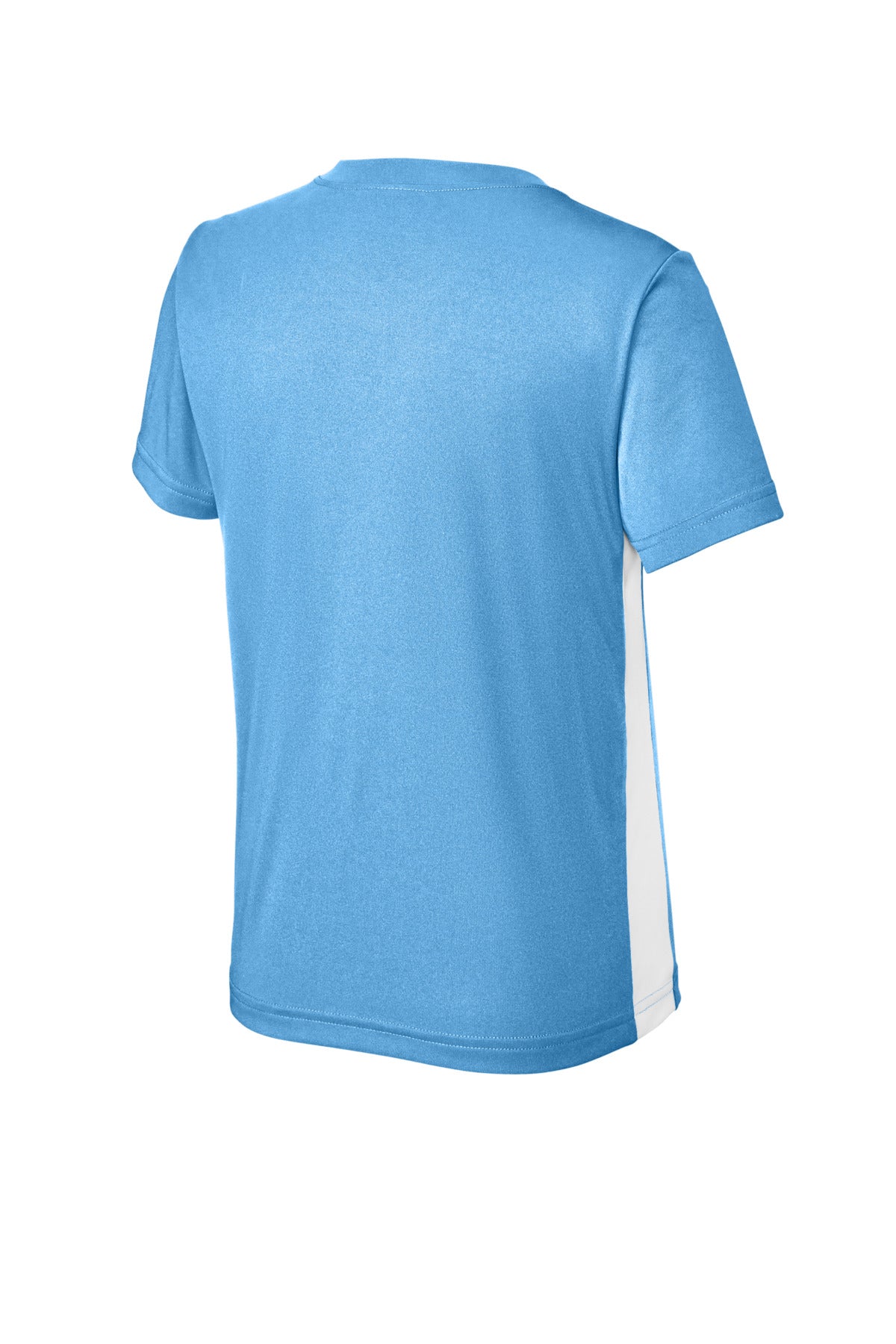 Sport-Tek Youth Competitor United V-Neck - Carolina Blue/ White