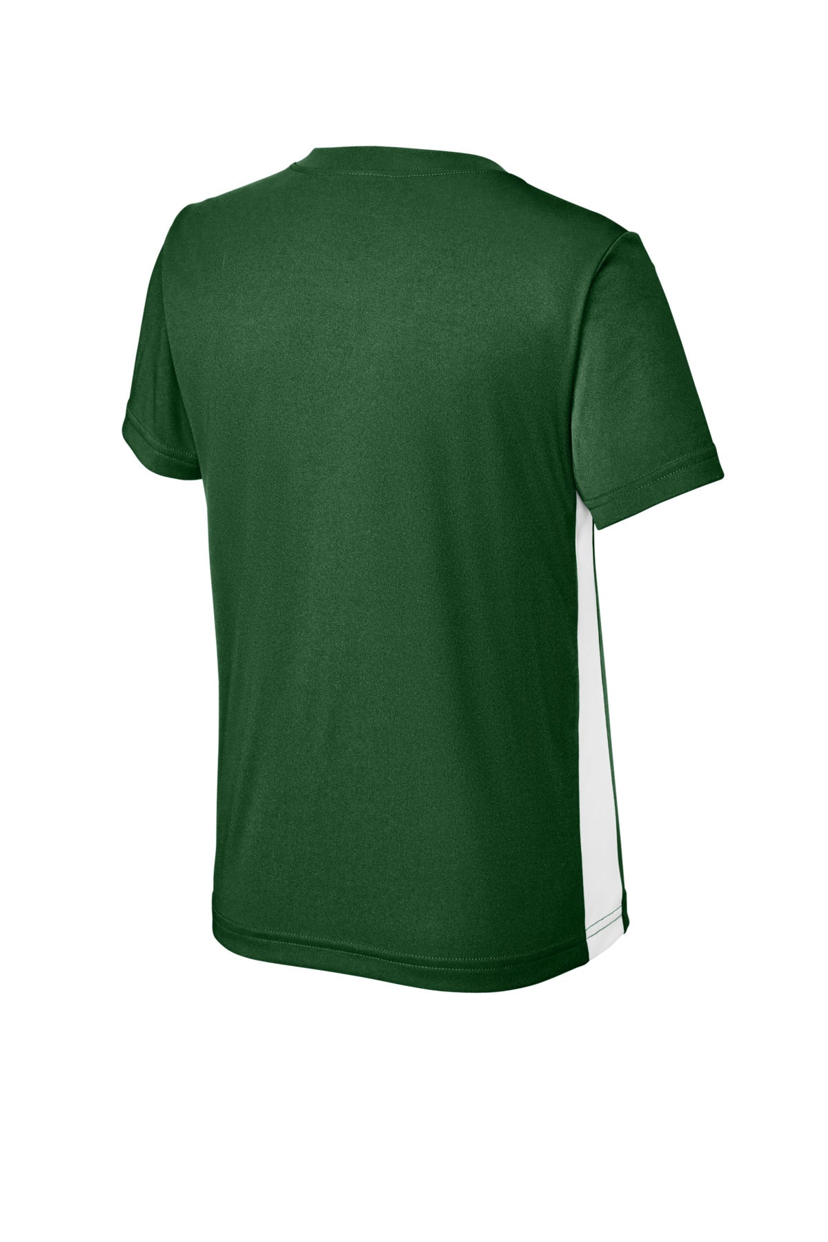 Sport-Tek Youth Competitor United V-Neck - Forest Green/ White