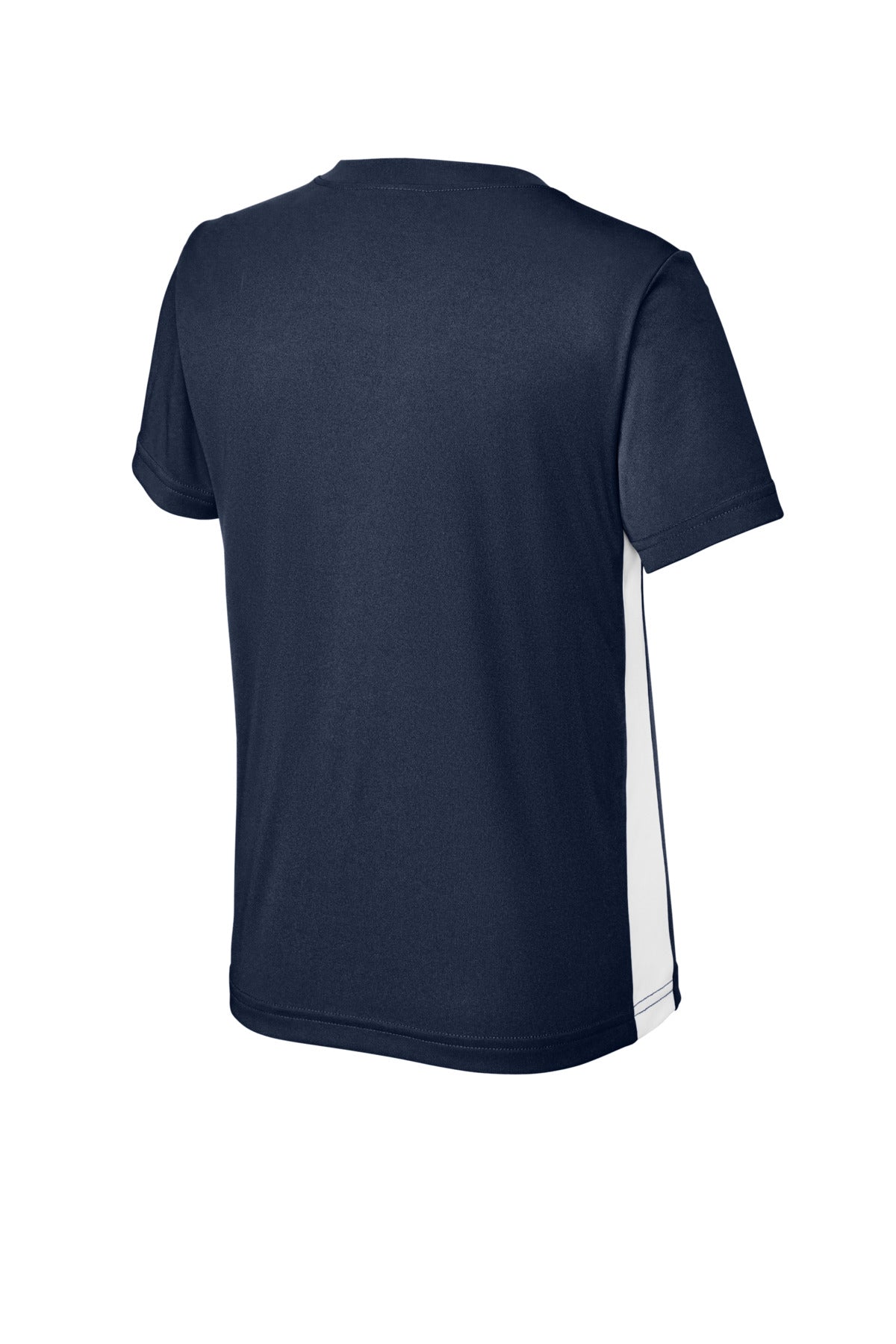 Sport-Tek Youth Competitor United V-Neck - True Navy/ White