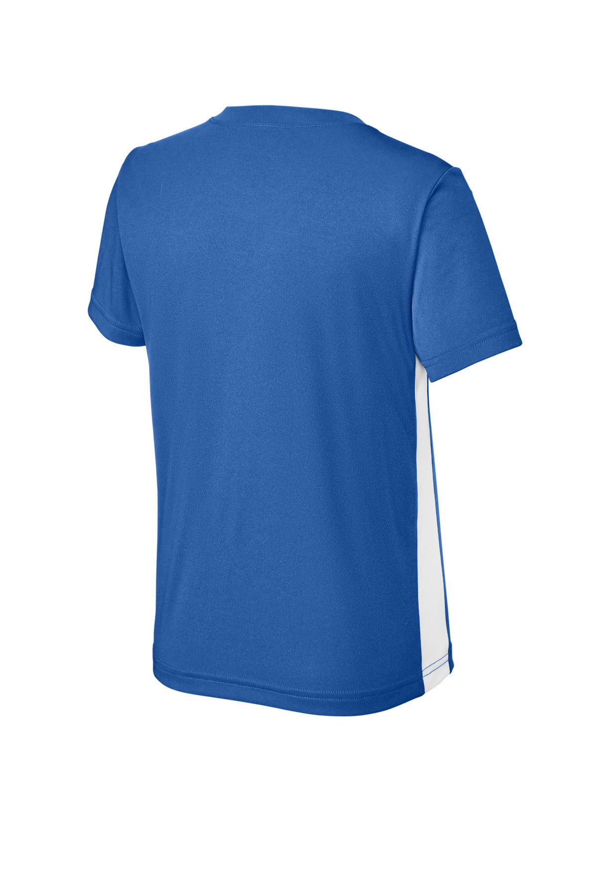 Sport-Tek Youth Competitor United V-Neck - True Royal/ White